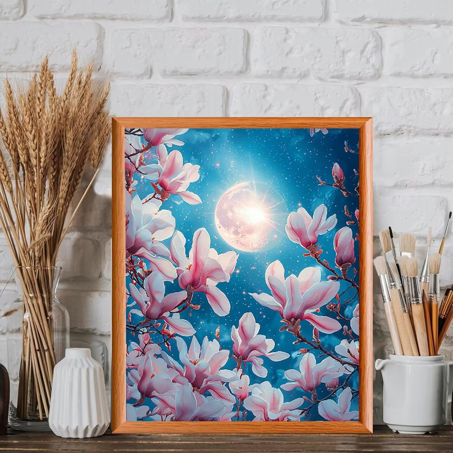 WEISHIWE Dipingere con i Numeri Adulti Orchidea lunare, 80x100cm s-1110