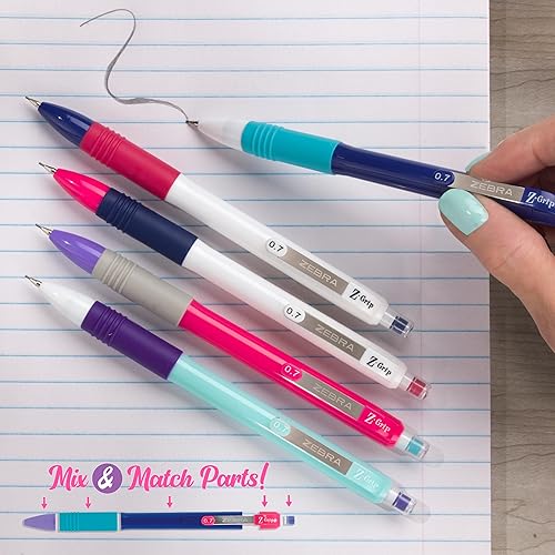 Vista 81 de Zebra Pen Z-Grip - Bolígrafo retráctil de punta media, 3/64 pulgadas, tinta negra, 12 unidades Surtido Moda A