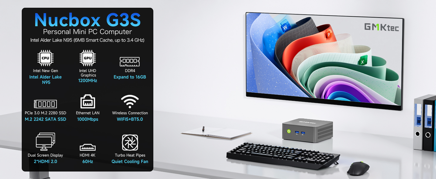 GMKtec G2 Plus Mini PC, Intel Twin Lake N150 (4C/4T) Up to 3.6GHz