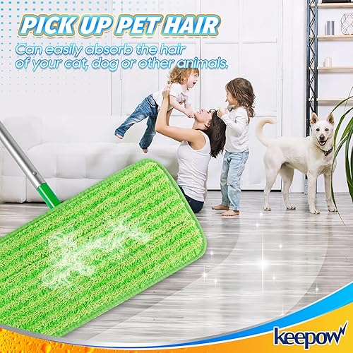 Miniatura 4 de Almohadillas reutilizables compatibles con trapeadores Swiffer Sweeper  Recambios de almohadillas de microfibra lavables  Almohadillas de limpieza