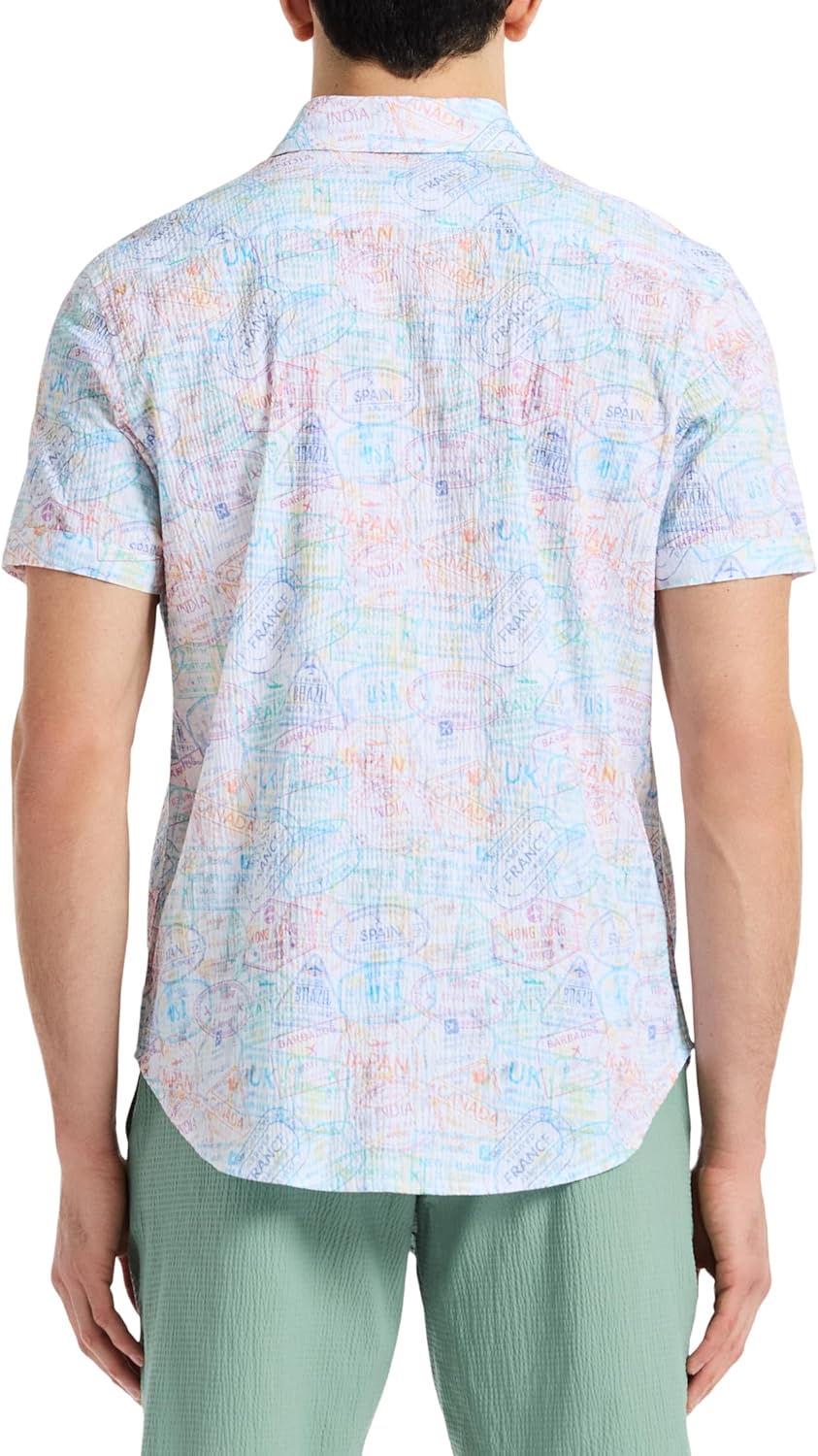 Robert Graham Men's Passport Short Sleeve Button Down Woven Shirt