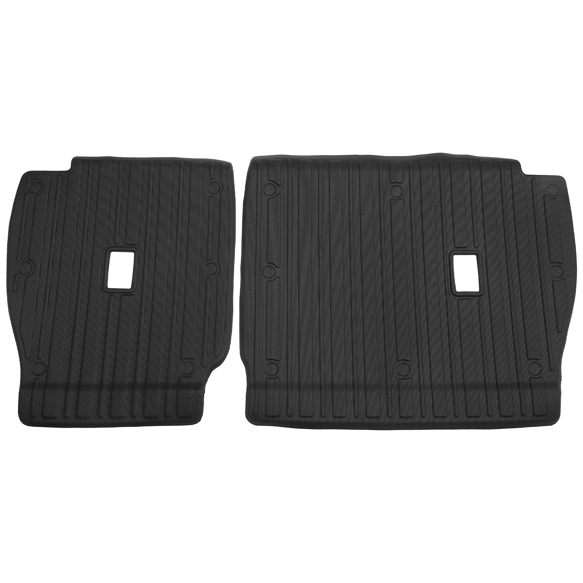 X AUTOHAUX Rear Seat Back Cover for Toyota Highlander 2020-2023 5 Seater TPE Backrest Protector with Magic Sticker Split Waterproof Dog Seat Liner Black