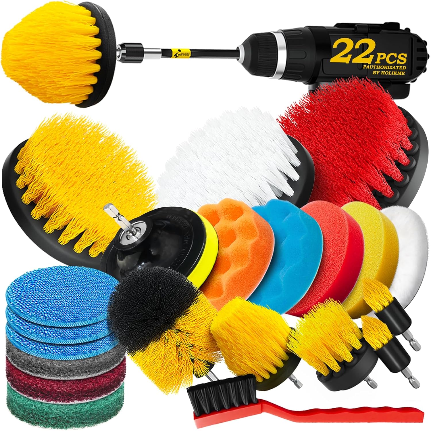 Drill Brush Attachment Set