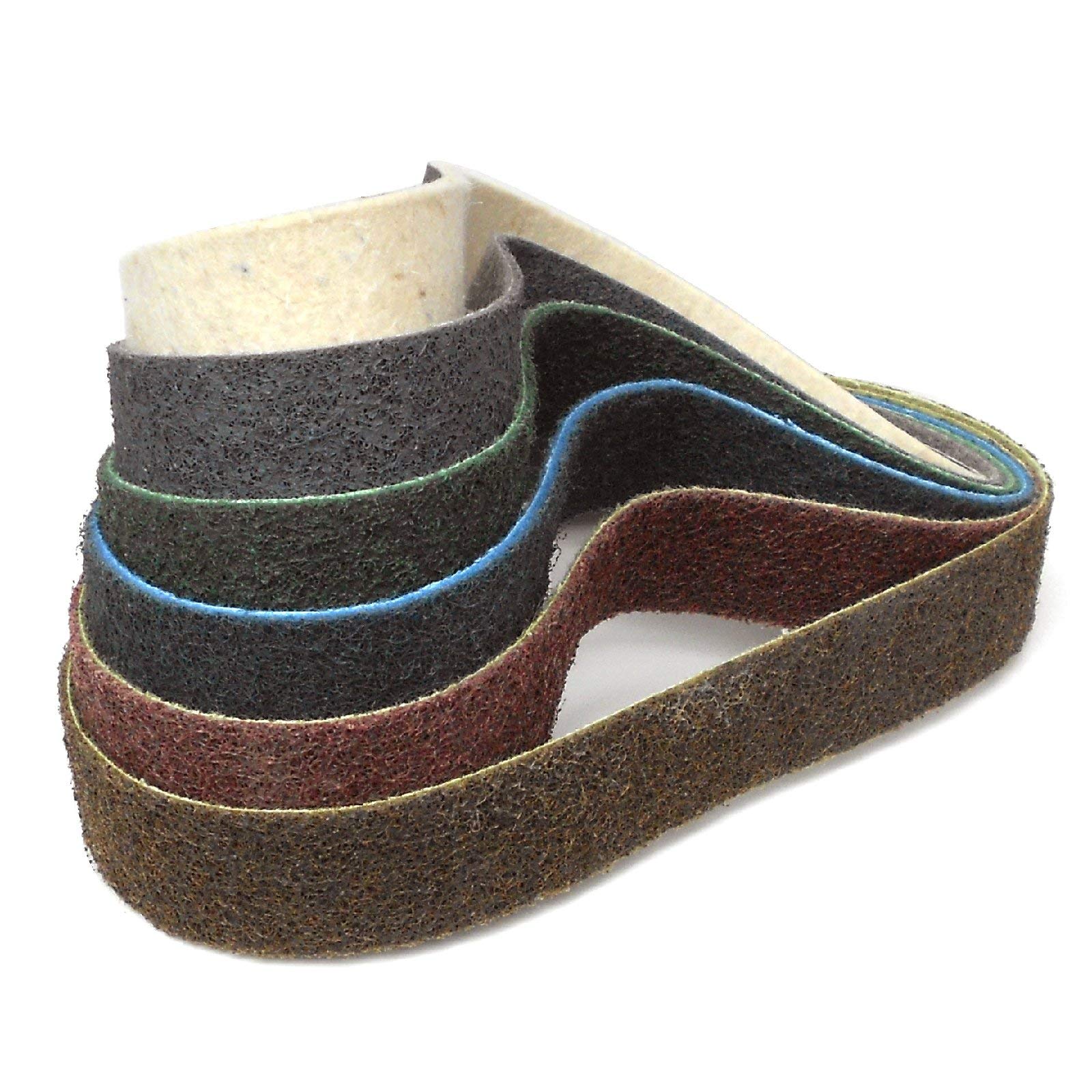 Pro Line Vlies-Schleifband/Vliesband | 40 x 760 mm | 5 Stück | Körnung: fine/fein/grün (P180 - P240)