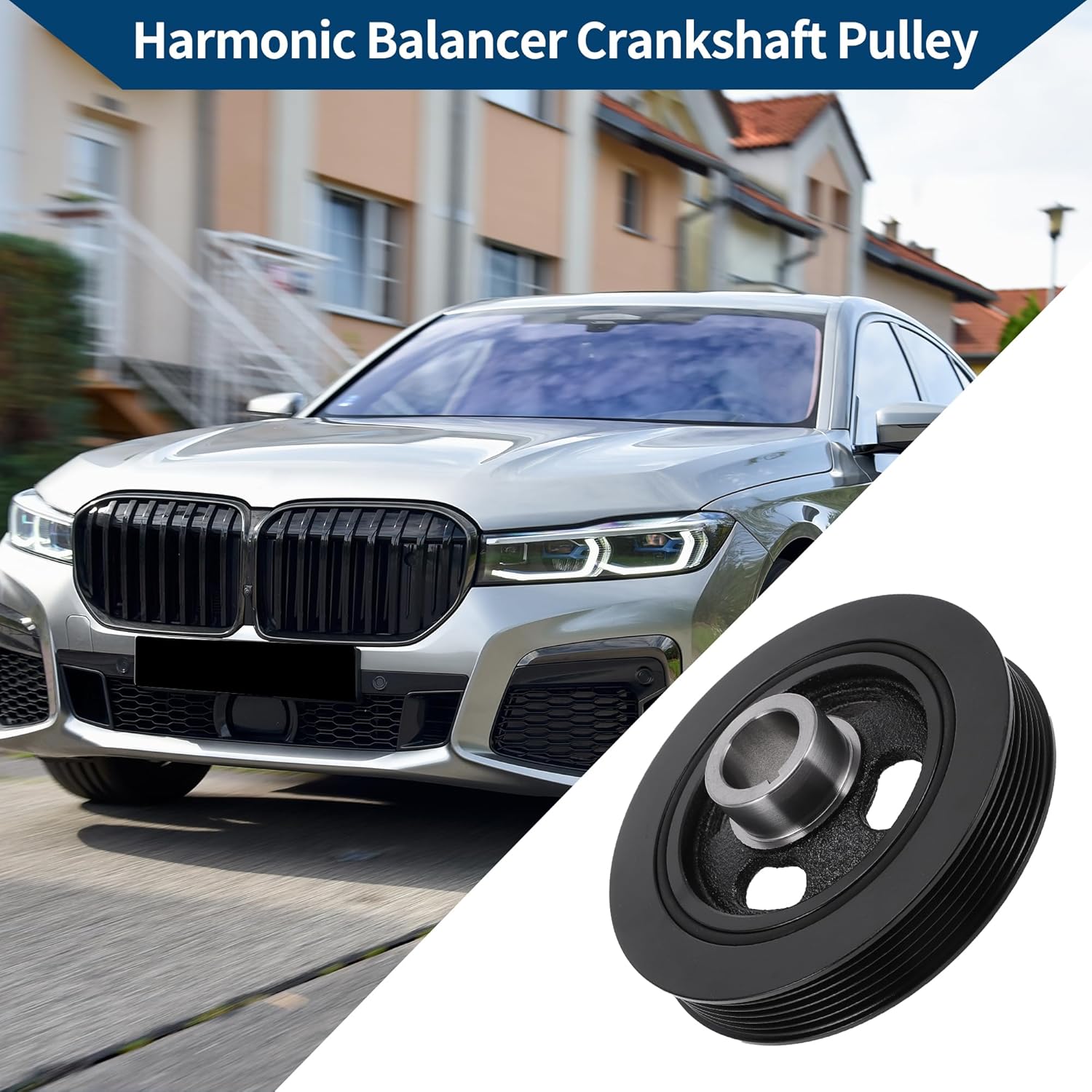 No.2312425000 Engine Harmonic Balancer Crankshaft Pulley for Dodge Journey 2009-2020 Harmonic Balancer Pulley Crank Pulley 6 Groove Durable