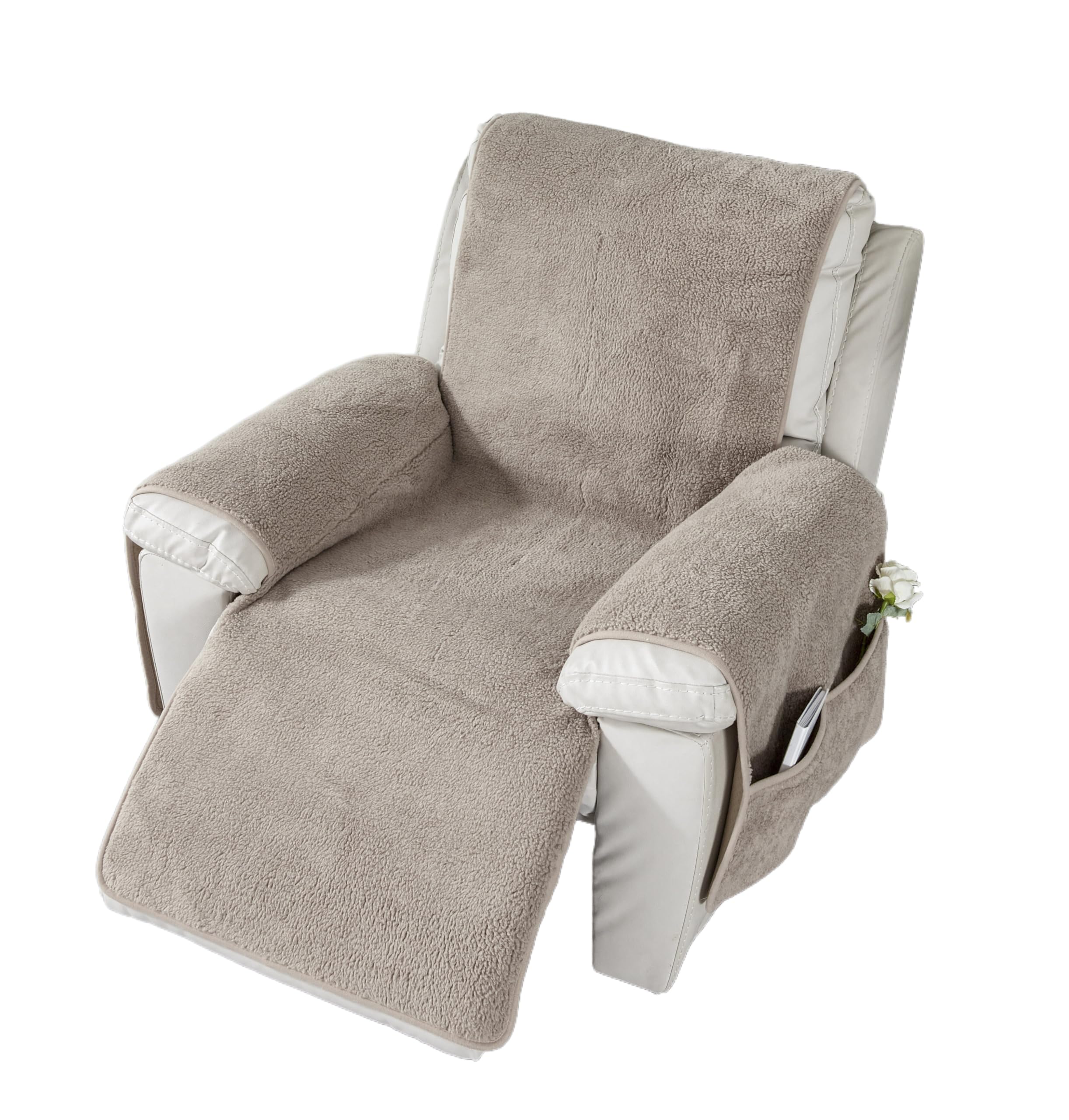EBETA Funda para sillón reclinable, Funda Protectora Antideslizante para sillón de Relax, Funda Protectora Antideslizante (Arena, 76 x 231 cm)