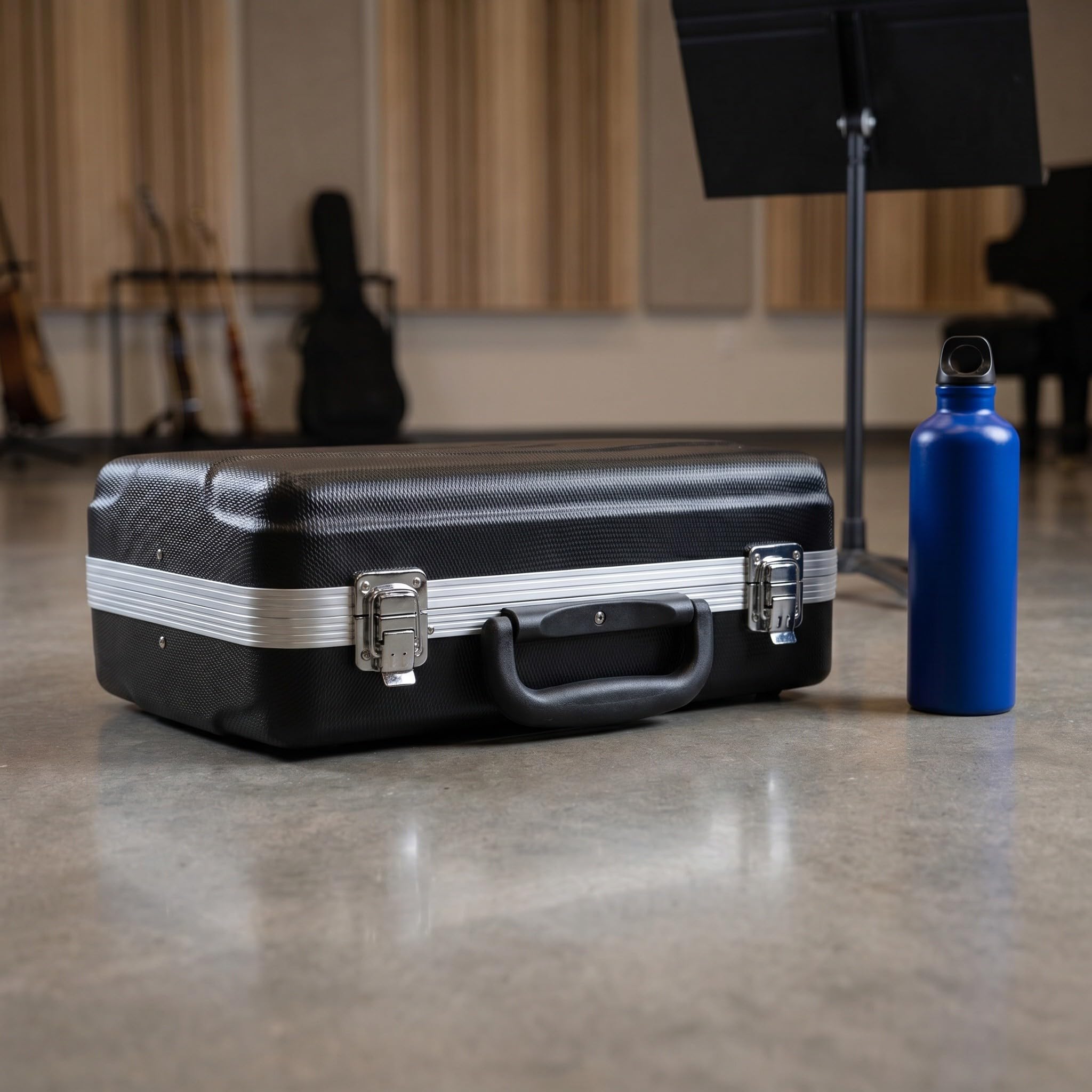 Toddmomy Custodia rigida tascabile per tromba - Custodia protettiva impermeabile in ABS con maniglia per strumenti musicali in ottone - Ideale per trasportare e organizzare gli accessori