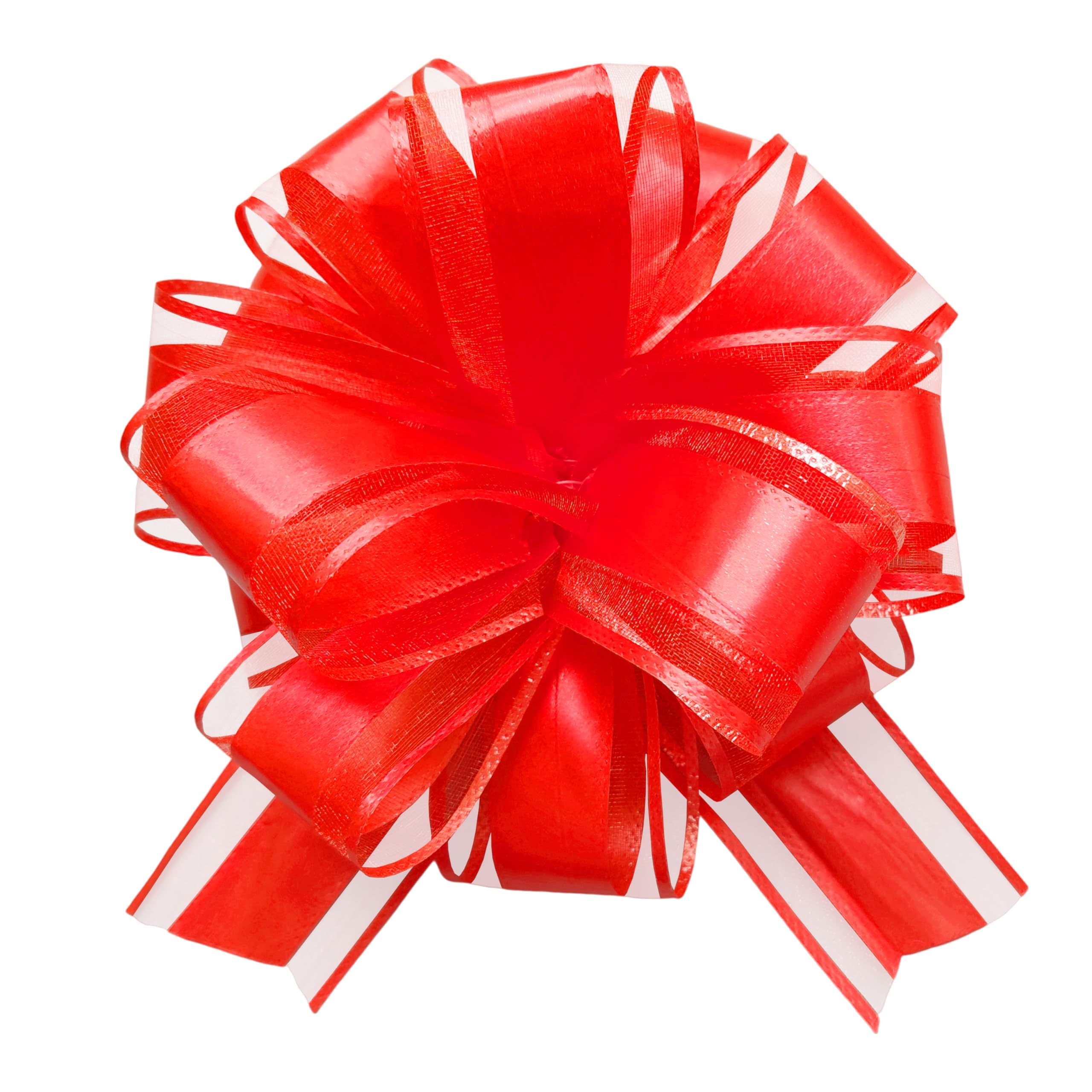 sxvblly 6 PCS Large Pull Bows 6 Inch Red Bows for Gift Wrapping Wedding Basket Decorated Birthday Party and Valentine's Day Gift Decorations
