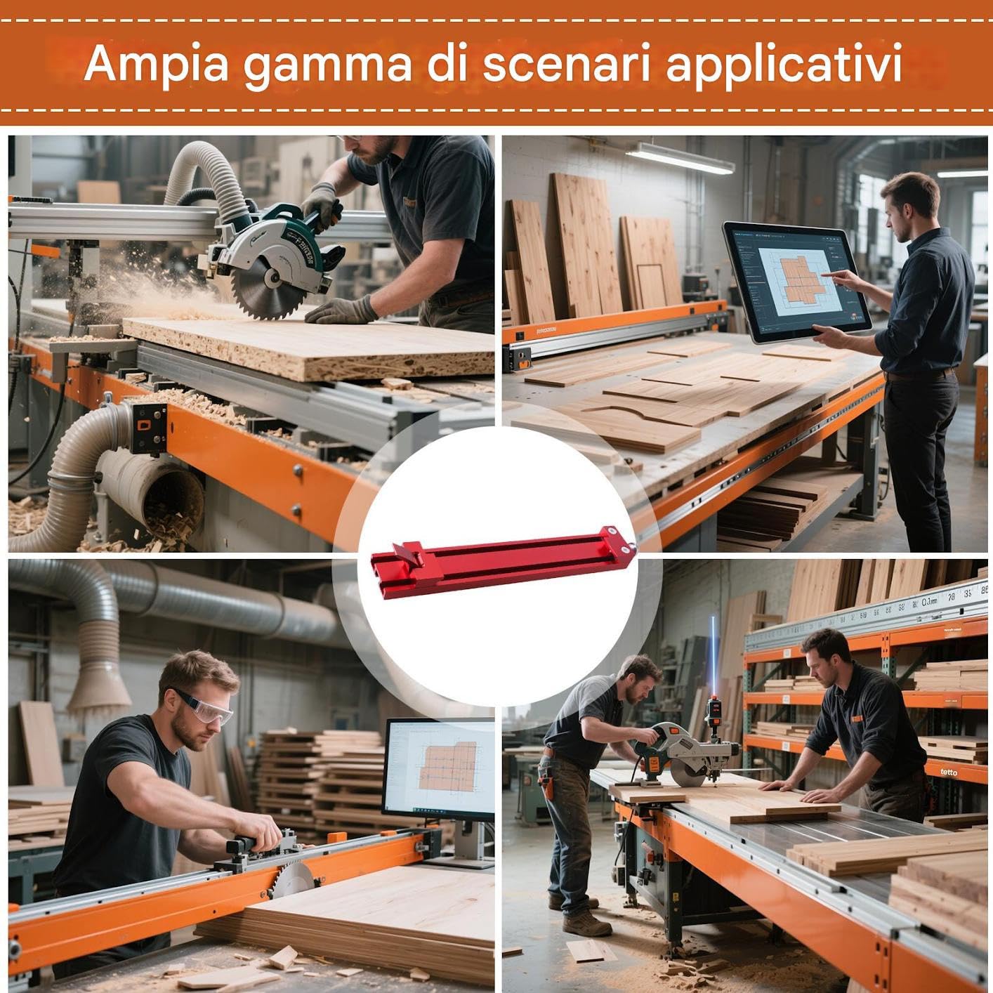 Prowadnica Do Pilarki Tarczowej Szyna z Zaciskiem Do Prostych Linii | Szyna Prowadząca Podstawy Elektrycznej Pilarki Tarczowej Stolarze, cieśle, produkcja mebli, montaż szafek, prace