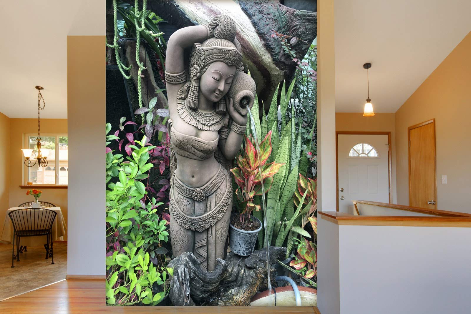 999Store 3D Print Latest Door Living Room Bed Room Home Hall Wall Stickers Sheet roll murals Grey Lady Standing with Water Pot Mural wallpaper for walls bedroom full wall ( Vinyl Self Adhesive 24X36 Inches ) NonW230984 (B07R8KX13V) Amazon Price History, Amazon Price Tracker