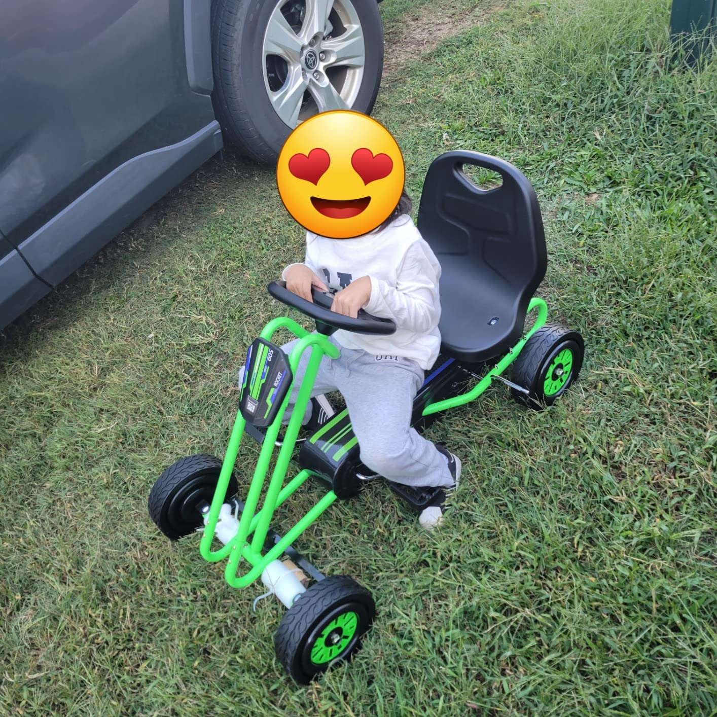 33/mo Finance 509 Crew Rocket Pedal Go Kart Green Pedal Car