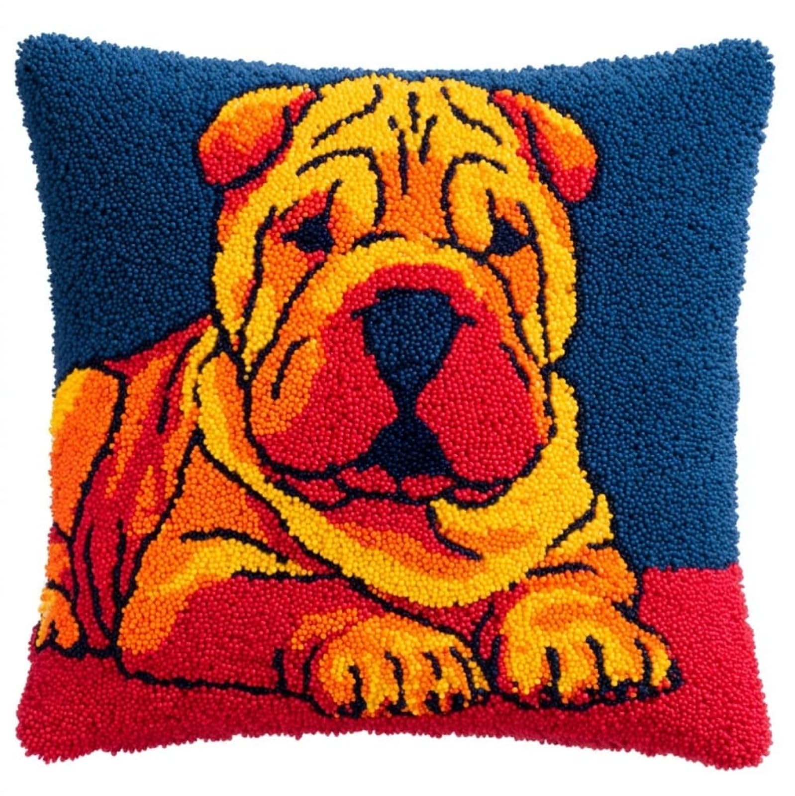 AxiangziK Latch Hook Pillow Kits 17x17in,Shar Pei Dogs