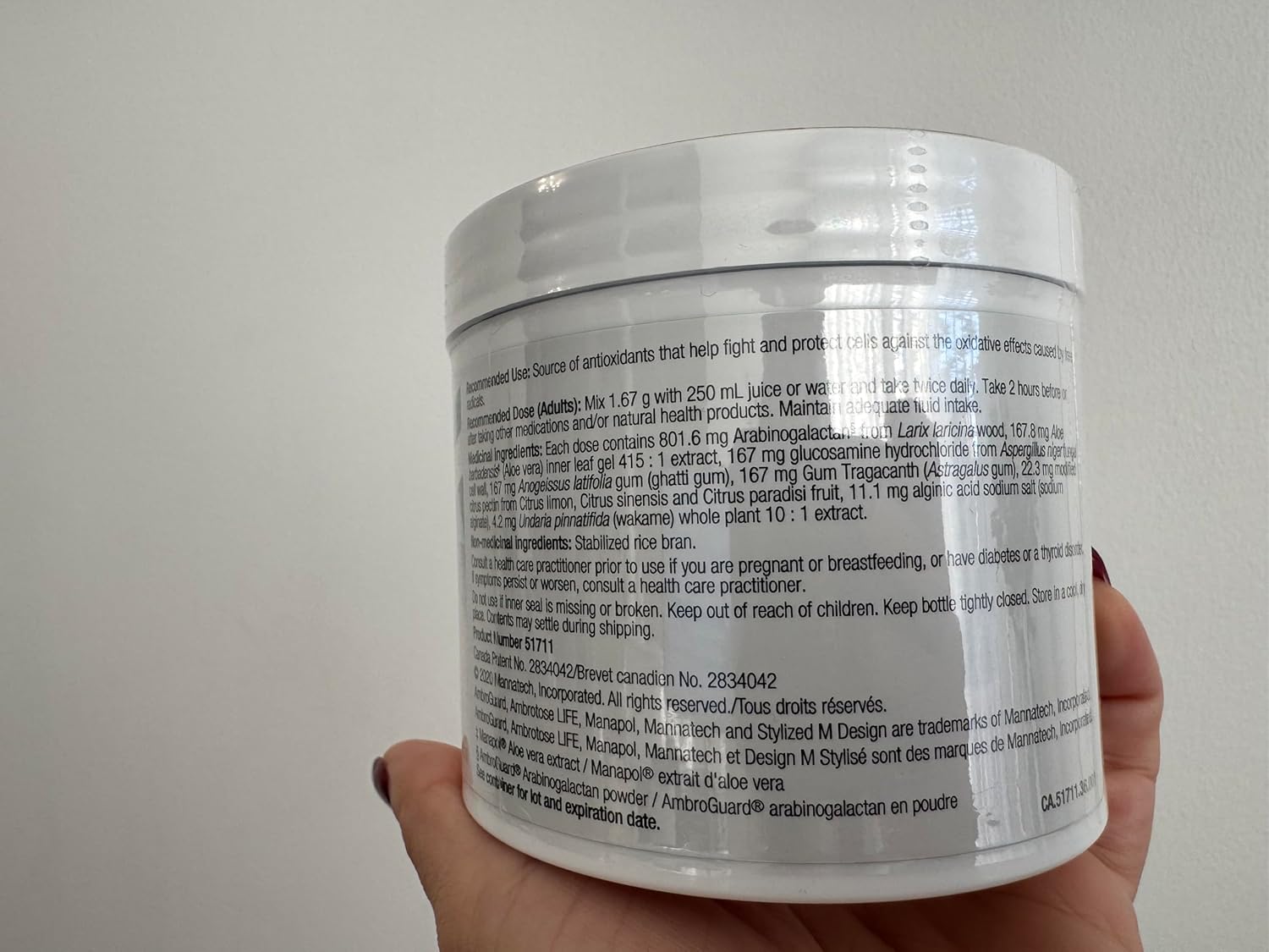 Immune Support Supplement, Mannatech Ambrotose Life (Powder) 100g, Supports Cell-to-Cell Communication and a Healthy Immune Defense, with Manapol Powder Pure 100% Natural Aloe Vera Supplement