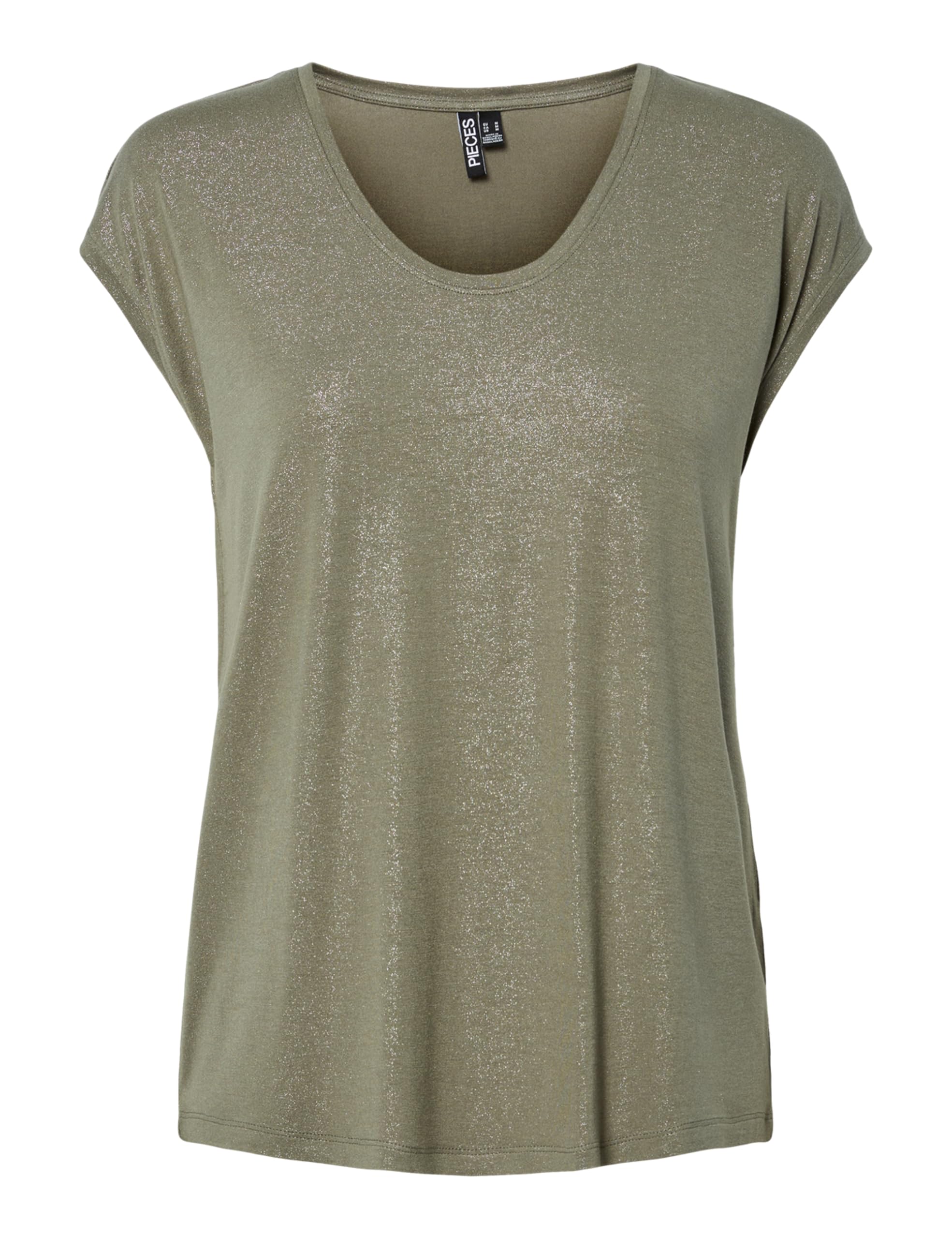 PIECES Damen Pcalice Ss Glitter Tee JRS Noos Bc