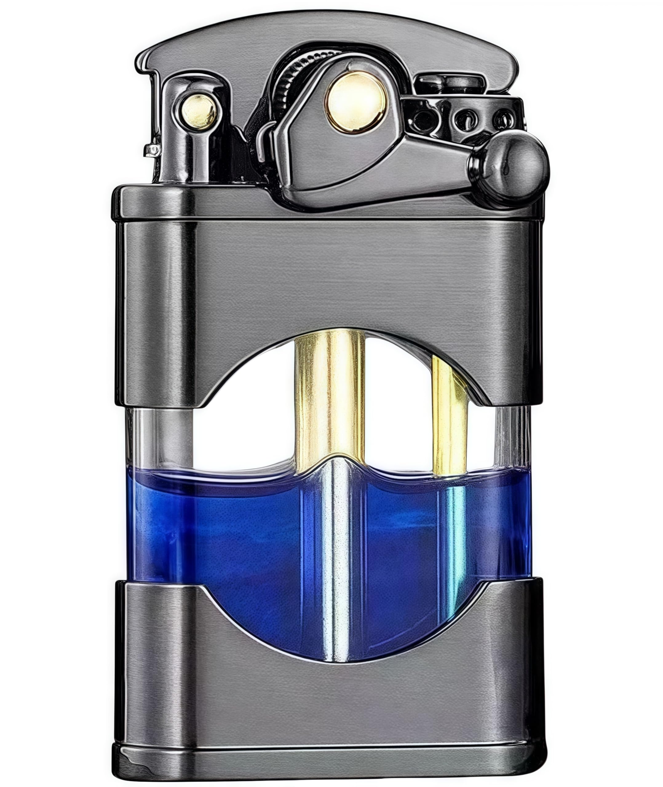 Dcscrfe Black Vintage Transparent Kerosene Lighter Retro Windproof Refillable