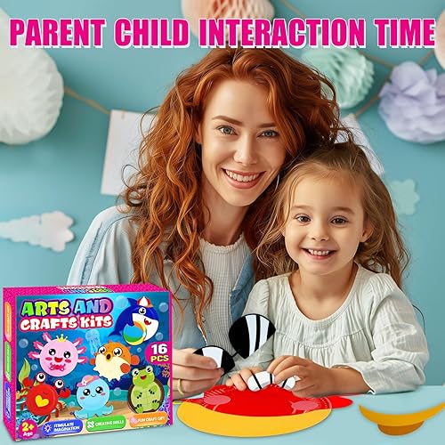 Miniatura 10 de Paquete de 16 artes y manualidades para niños, manualidades para niños pequeños, platos de papel de animales, regalo para niños y niñas de 3, 4, 5,