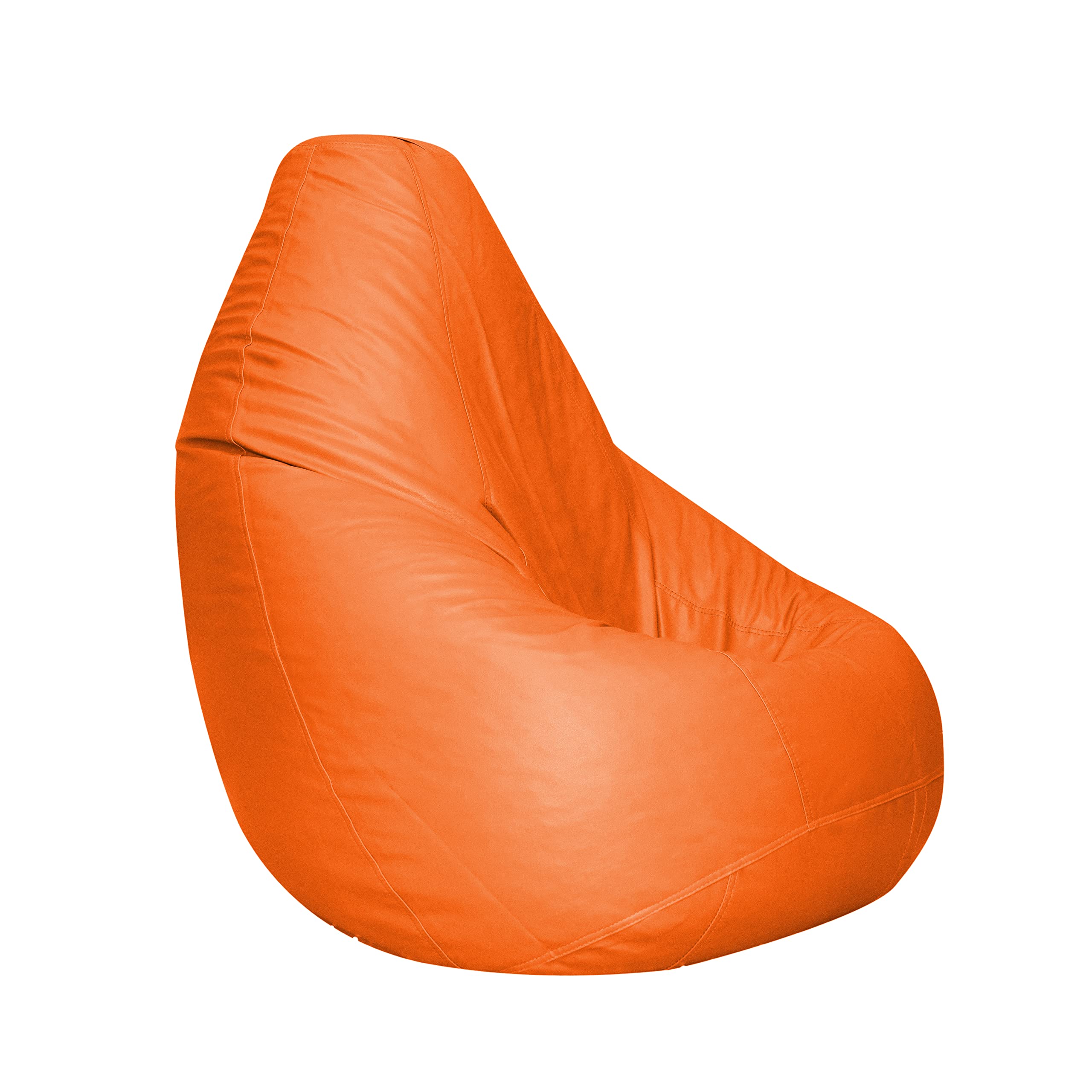 inster BEAN BAG Without Beans with Relaxing Stool (Faux Leather)(Orange)(XXL) 1