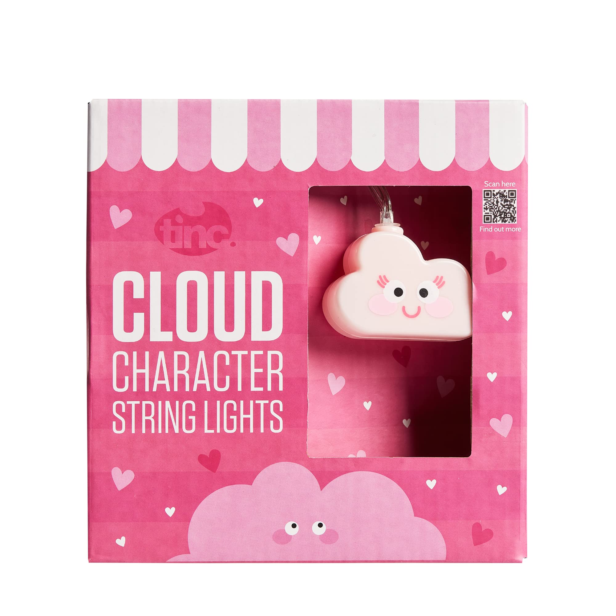 Tinc Cute Cloud String Fairy Light - Bedroom Decoration, Nightlight, Battery and USB Powered