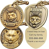 Vista 19 de Etiquetas para Perros Golden Retriever Personalizadas para Mascotas Etiqueta de Identificación de Nombre de Perro Grabada Personalizada de Cobre