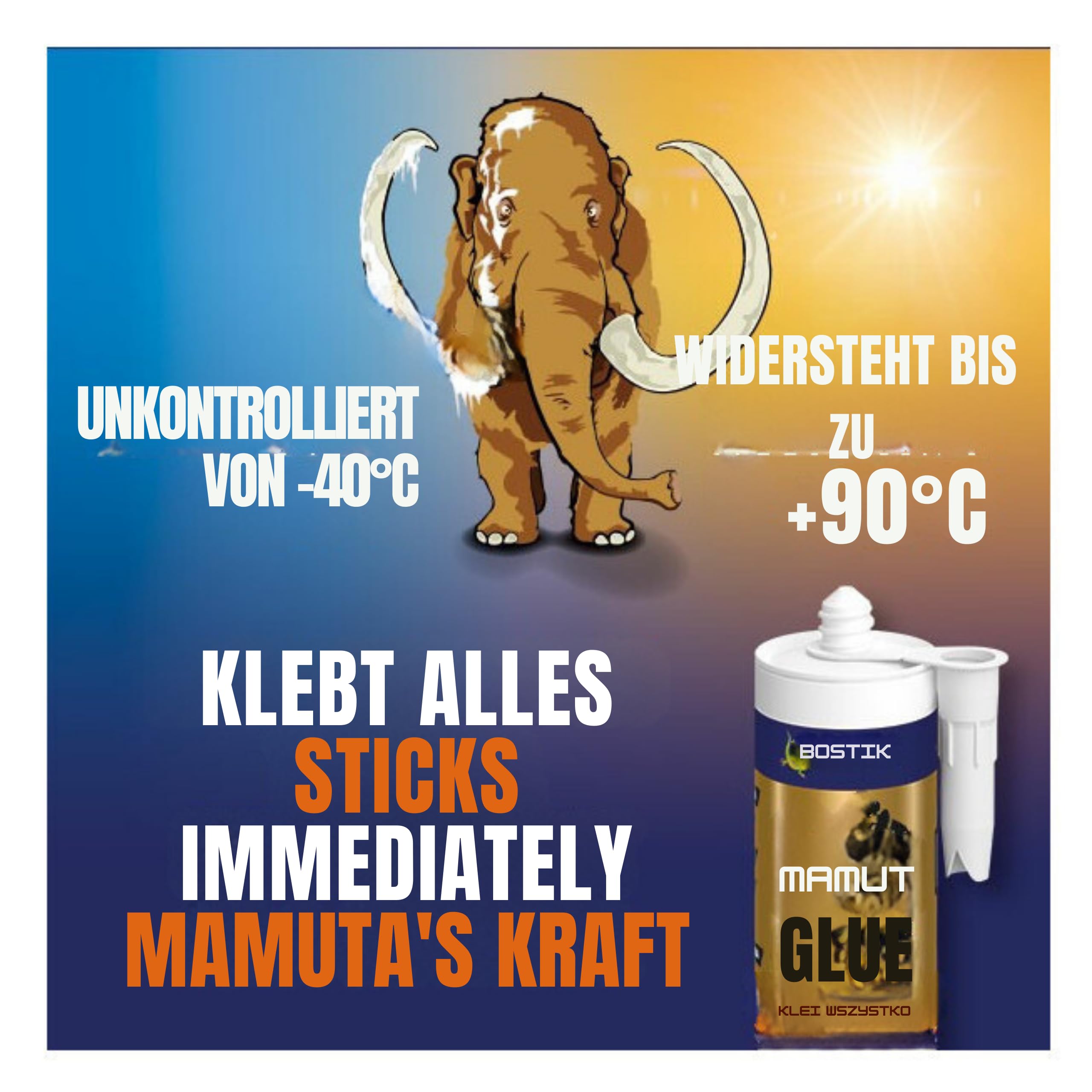 Mamut Glue colla di montaggio universale 290 ml bianco impermeabile da -40 °C a +90 °C (2)