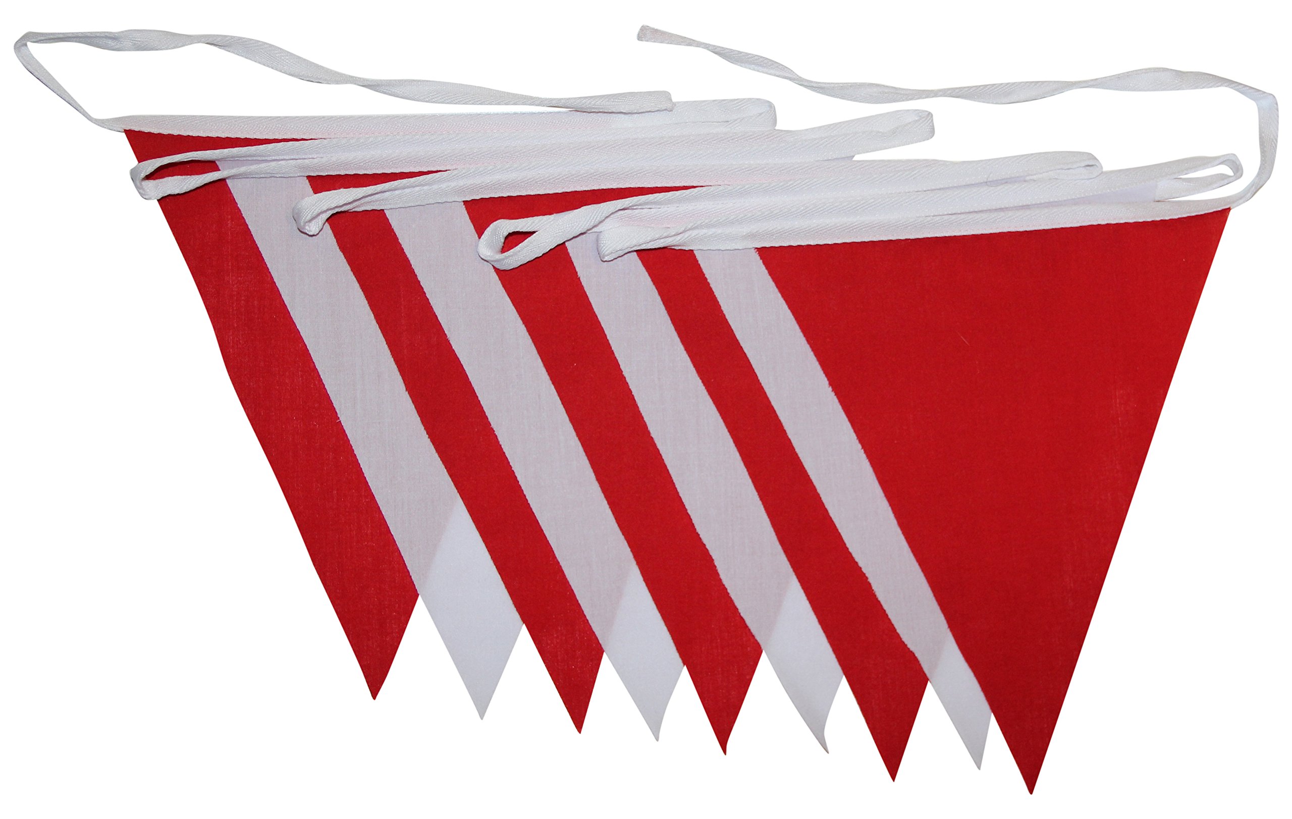 3m Red and White Single Sided Bunting
