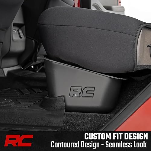 Miniatura 3 de Rough Country Caja de almacenamiento debajo del asiento para Nissan Frontier Crew Cab (2005-2025) - Organizador de bandeja trasera debajo del