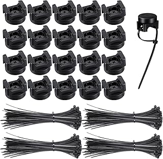 Magnetic Zip Tie Mounts, 20Pcs Magnetic Clips with 100Pcs Magnetics Cable Ties, Heavy Duty Magnetics Wire Holder for Cable Management