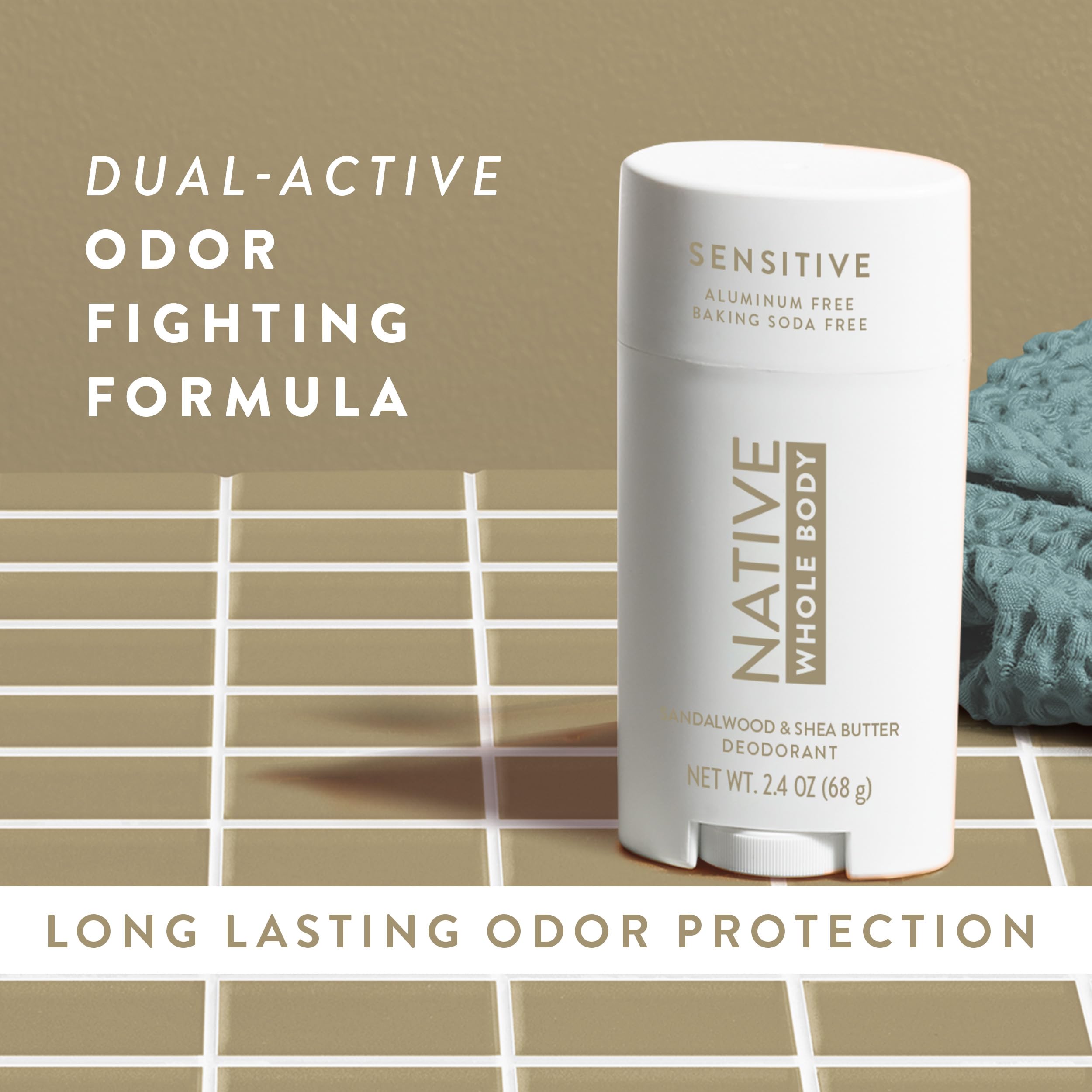 Native | Sandalwood & Shea Butter| Sensitive |Whole Body |Deodorant| 2.4 oz