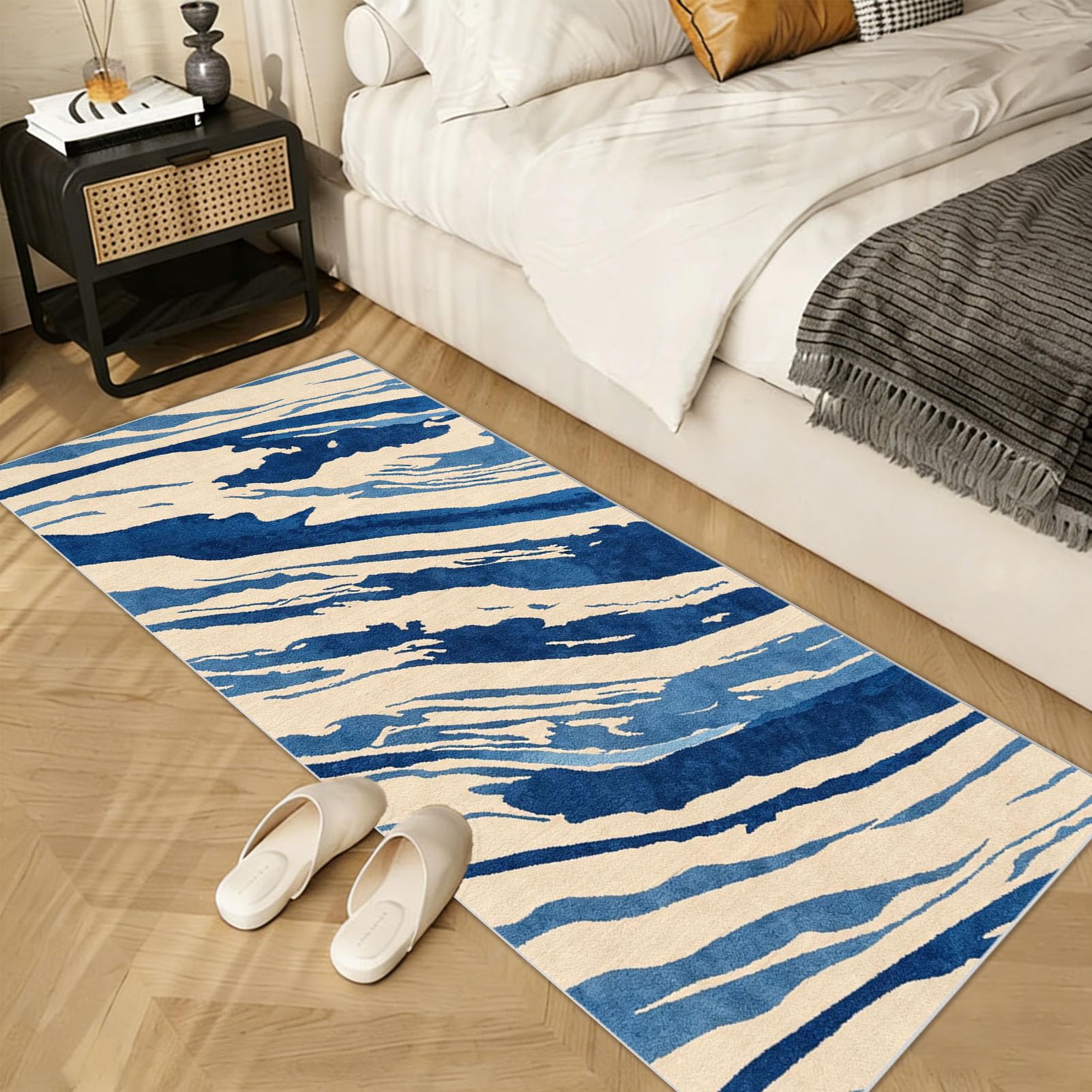 Tapis Couloir Long 80 x 400 cm Lavable en Machine