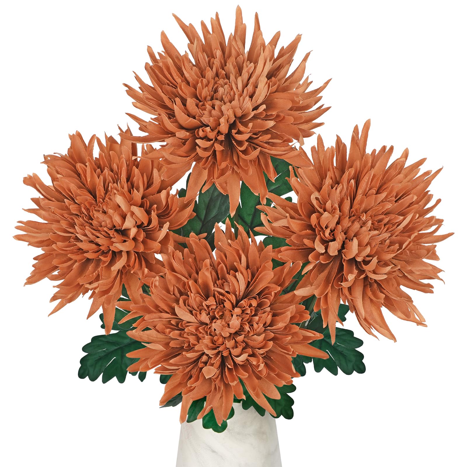6'' Large Artificial Chrysanthemum Flowers Silk Flower with 65cm Long Stem