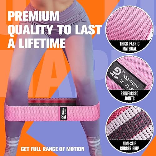 Miniatura 4 de Bandas de resistencia de tela, bandas moldeadoras de cadera y piernas, bandas elásticas de diferentes niveles, adecuadas tanto para hombres como