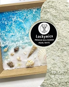 Mica Powder for Epoxy Resin, Premium Pearlescent Pigment Powder for Resin Art, Dye, Nail Polish, Paint, Candle Making, Soap Making, Bath Bombs, DIY Cosmetics - Pearl White (50g / 1.76oz)