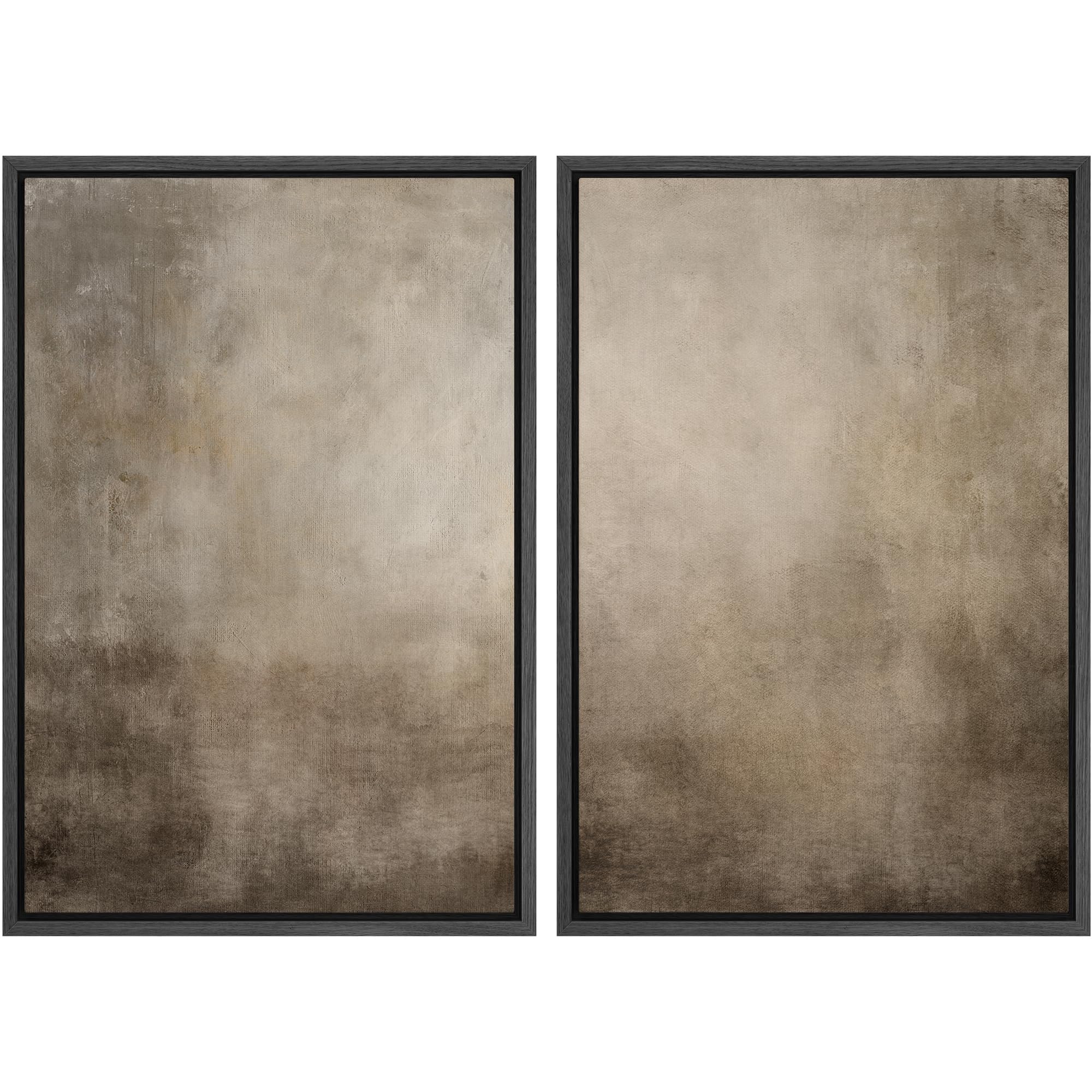 MUDECOR Framed Canvas Print Wall Art Monochromatic Gradient Abstract Minimalist Gray Illustrations Modern Art Decorative Bohemian Colorful Chic for Living Room, Bedroom, Office - 16"x24"x2 Black — view 23