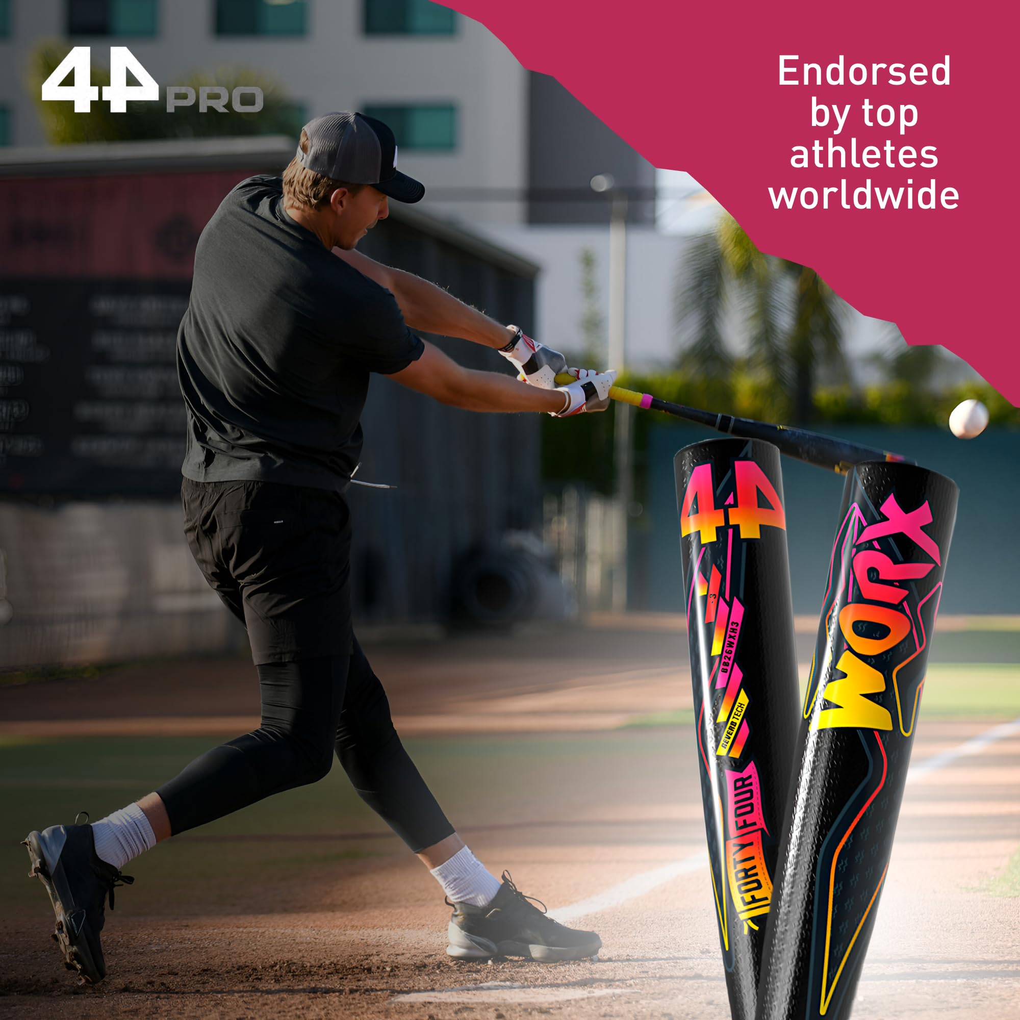 Amazon | 44 PRO 2026 The Worx ハイブリッド BBCOR 野球バット 2
