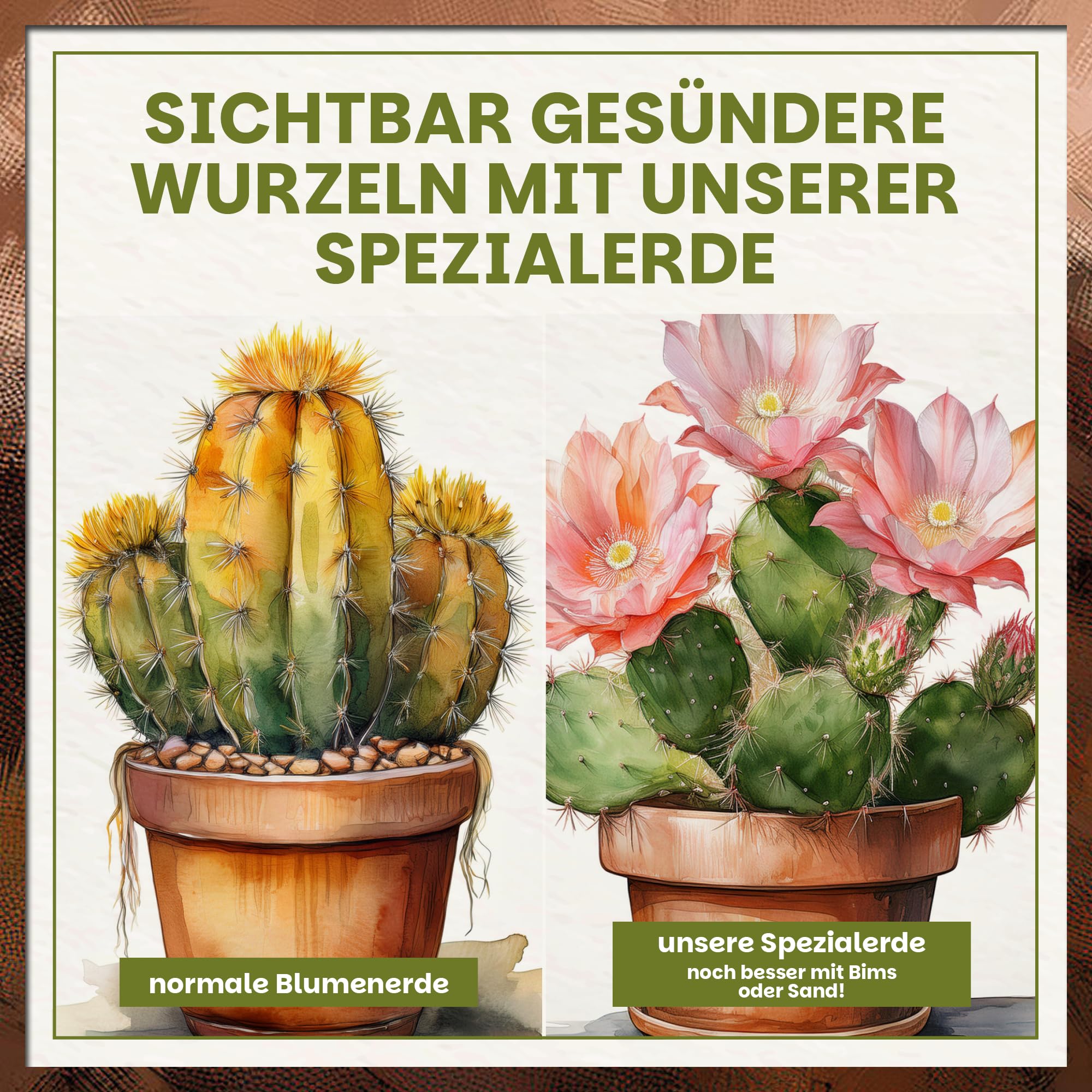 Green Home Kakteen & Sukkulenten Erde 72L mit Perlit. PH-Wert 5,8. Langzeitgedüngt, ideal als Kakteenerde, Sukkulentenerde & Kaktuserde. Substrat für Exoten in Premium Qualität