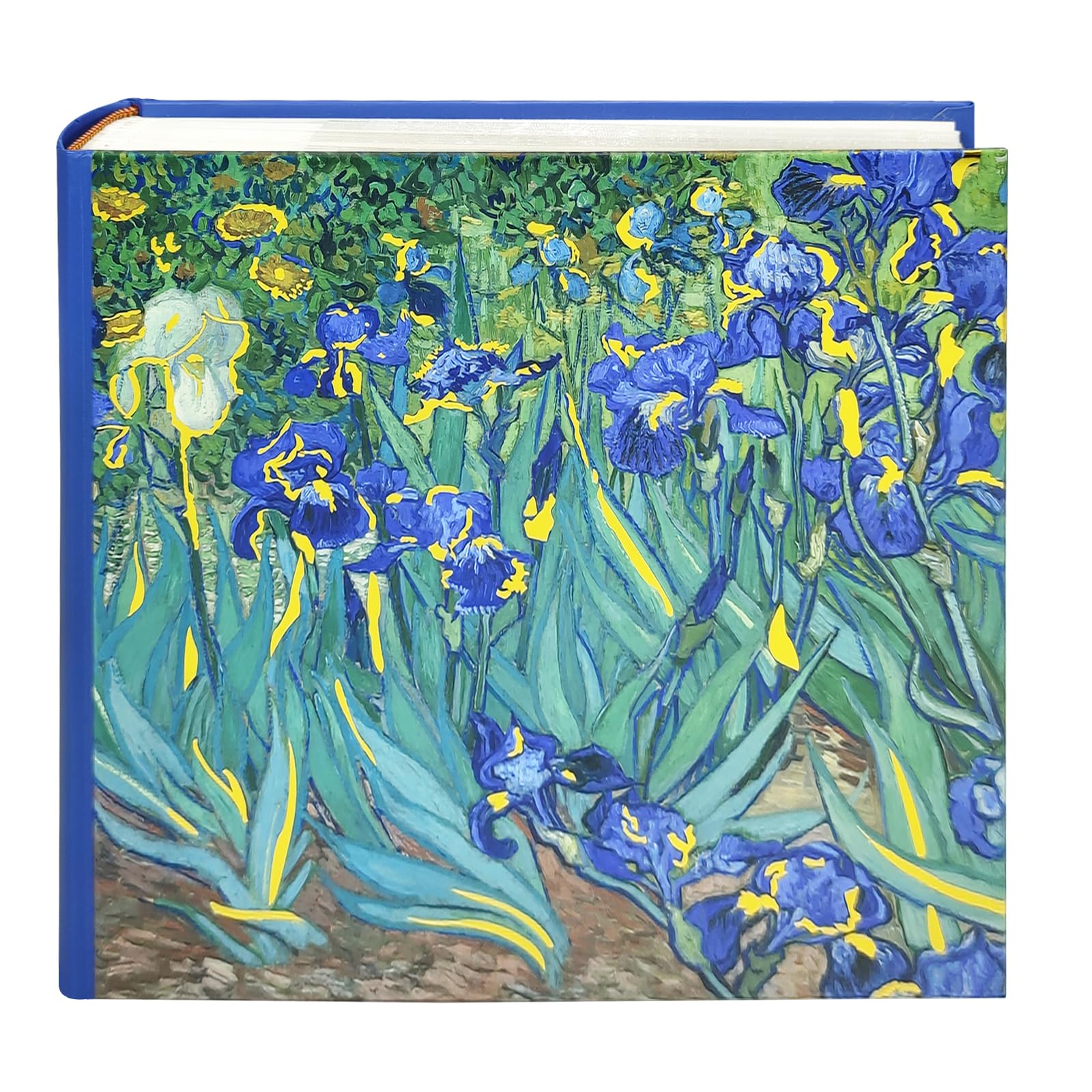 Van Gogh Irises 4x6 Photo Album Holds 200 Photos with Writing Space, Art Keepsake Memory Book for Wedding, Family, Travel, Anniversary, KUWORD