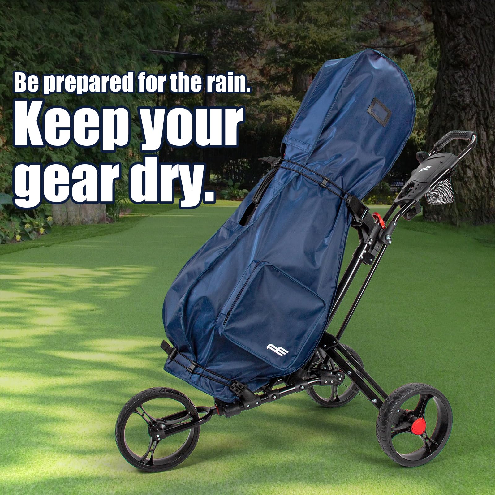 Golftaschen-Regenschutz, 300D PVC, wasserdichte Abdeckung für Golfschlägertasche, Durabale, leicht und einfach zu manövrieren