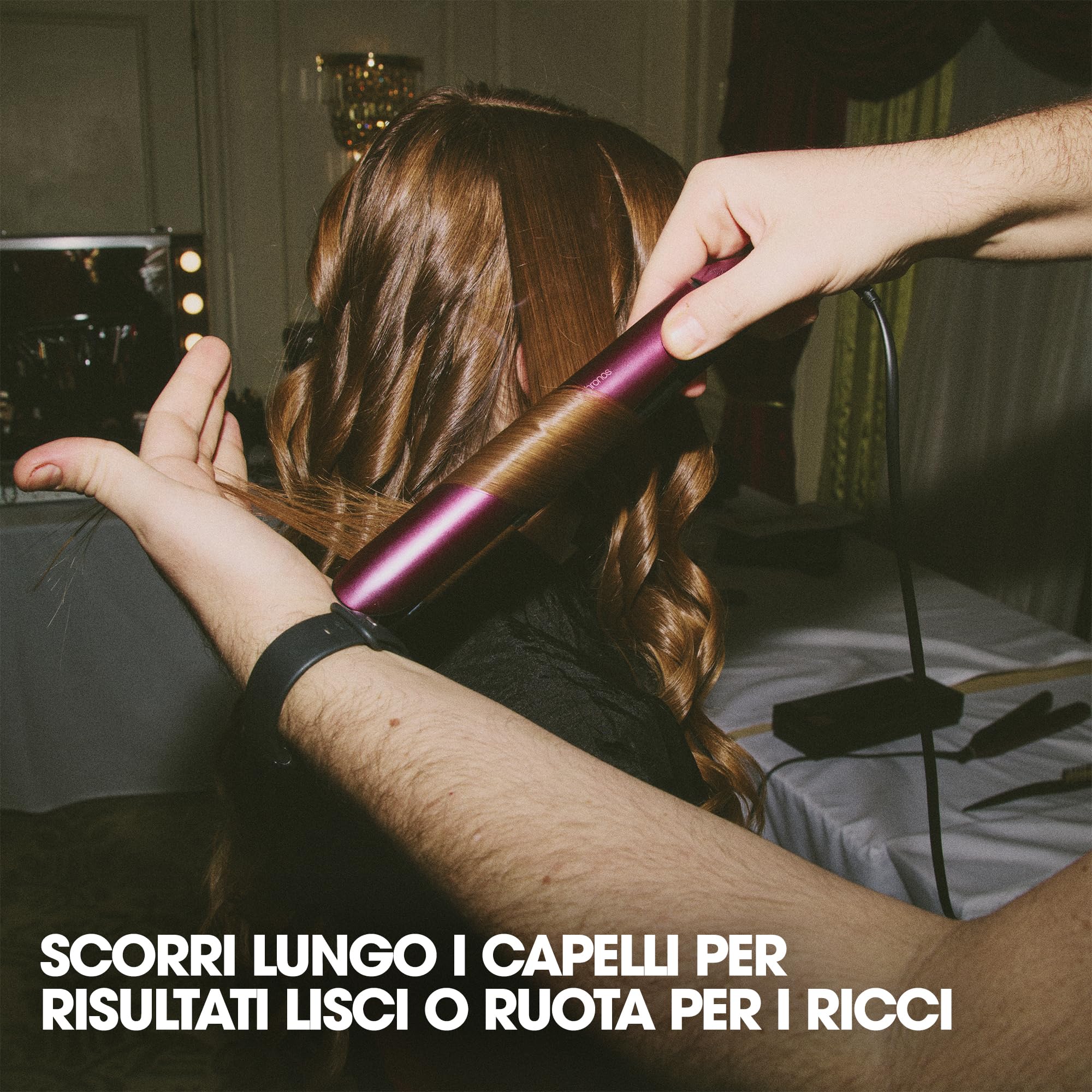 ghd Set Regalo Chronos Cherry Chic, Include Piastra per Capelli Professionale HD Motion-Responsive in Tonalità Rosso Ciliegia ed Elegante Cofanetto Viaggio, Styling Veloce e Risultati Duraturi