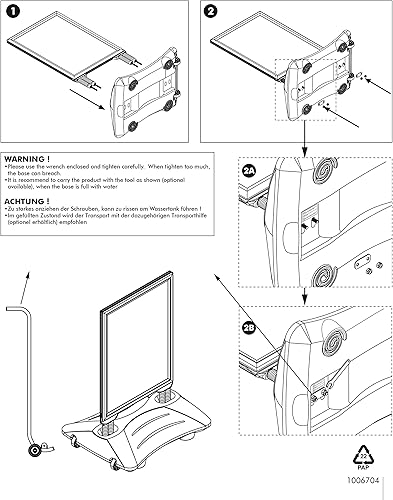 Miniatura 5 de M&T Displays WindPro - Soporte para letreros de acera y pavimento para exteriores, resistente a la intemperie y al viento, para carteles de 22 x 28