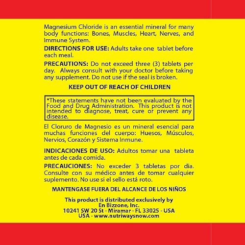 Miniatura 4 de Paquete de 3 - Tabletas de Cloruro de Magnesio (Cloruro De Magnesio)