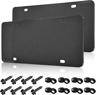 2 Pack License Plate Protector Pad, Anti Rattle EVA Foam Padding for Noise Reduction & Protection, Fits Standard US Plates 12 x 6 Inch