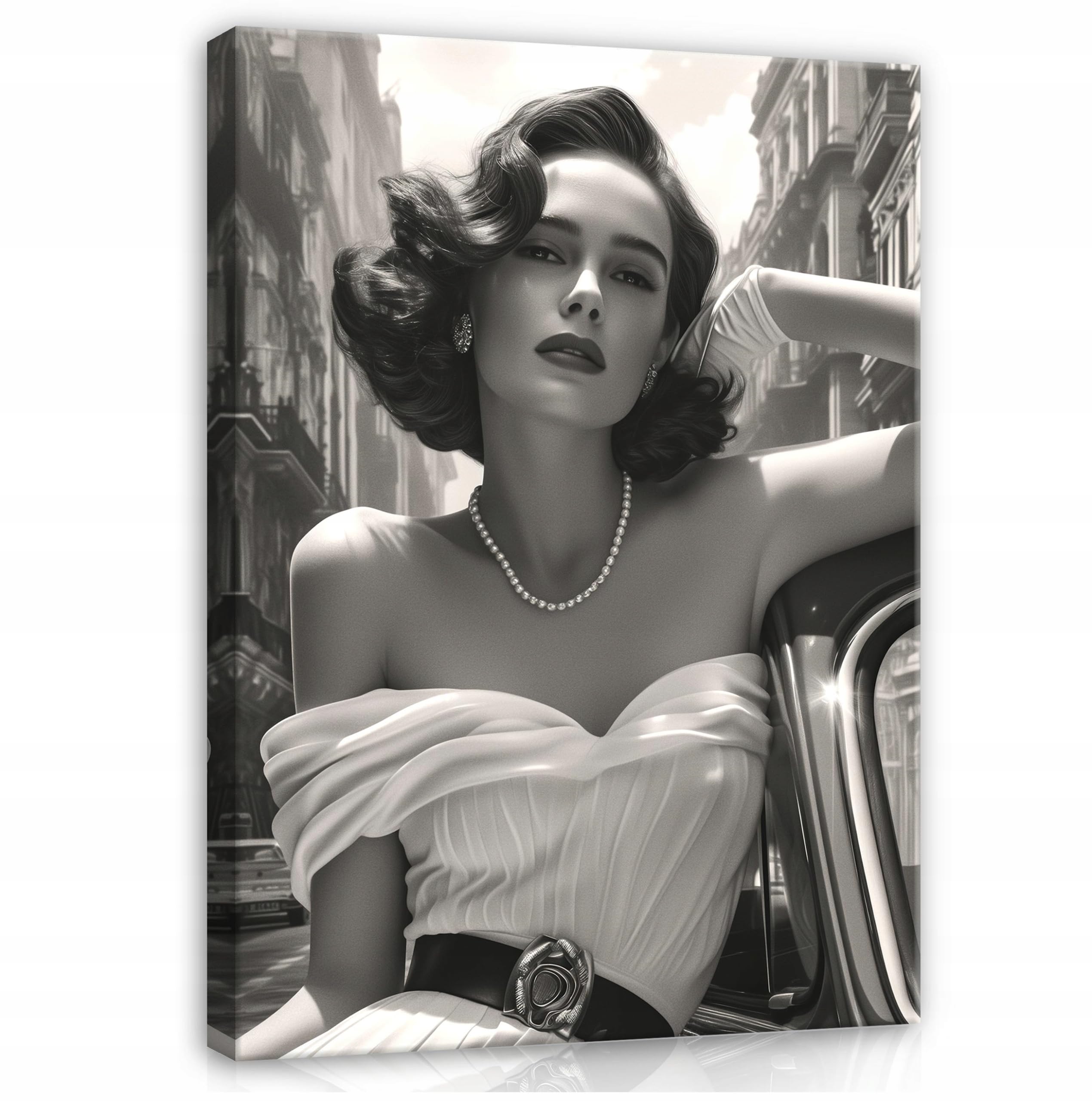 WallArena - Canvas Art - Mom - 70x100 cm Prints - Picture On Canvas - XXL Large Wall Art For Living Room & Bedroom - Modern Living Room Wall Art - Art Canvas Print Glamorous portrait