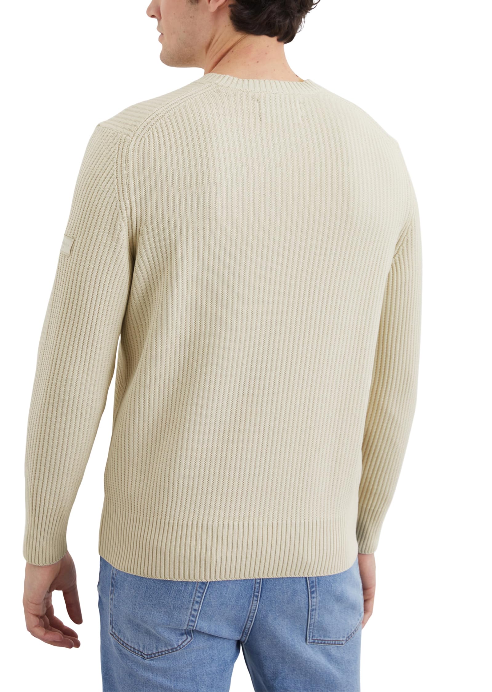 Marc O'Polo Herren Pullover aus Bio-Baumwolle Leichter Rippstrick