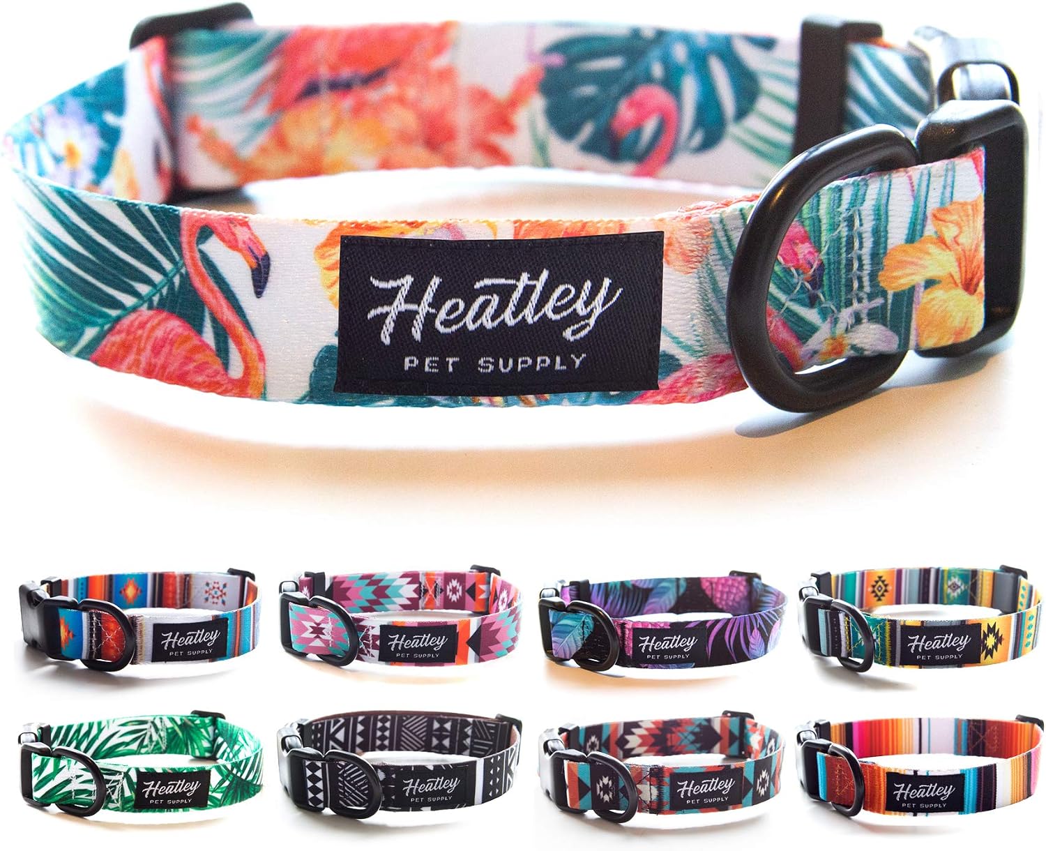 Heatley Dog Collar with Buckle | Tribal Collection (Large, Tropic Beach)