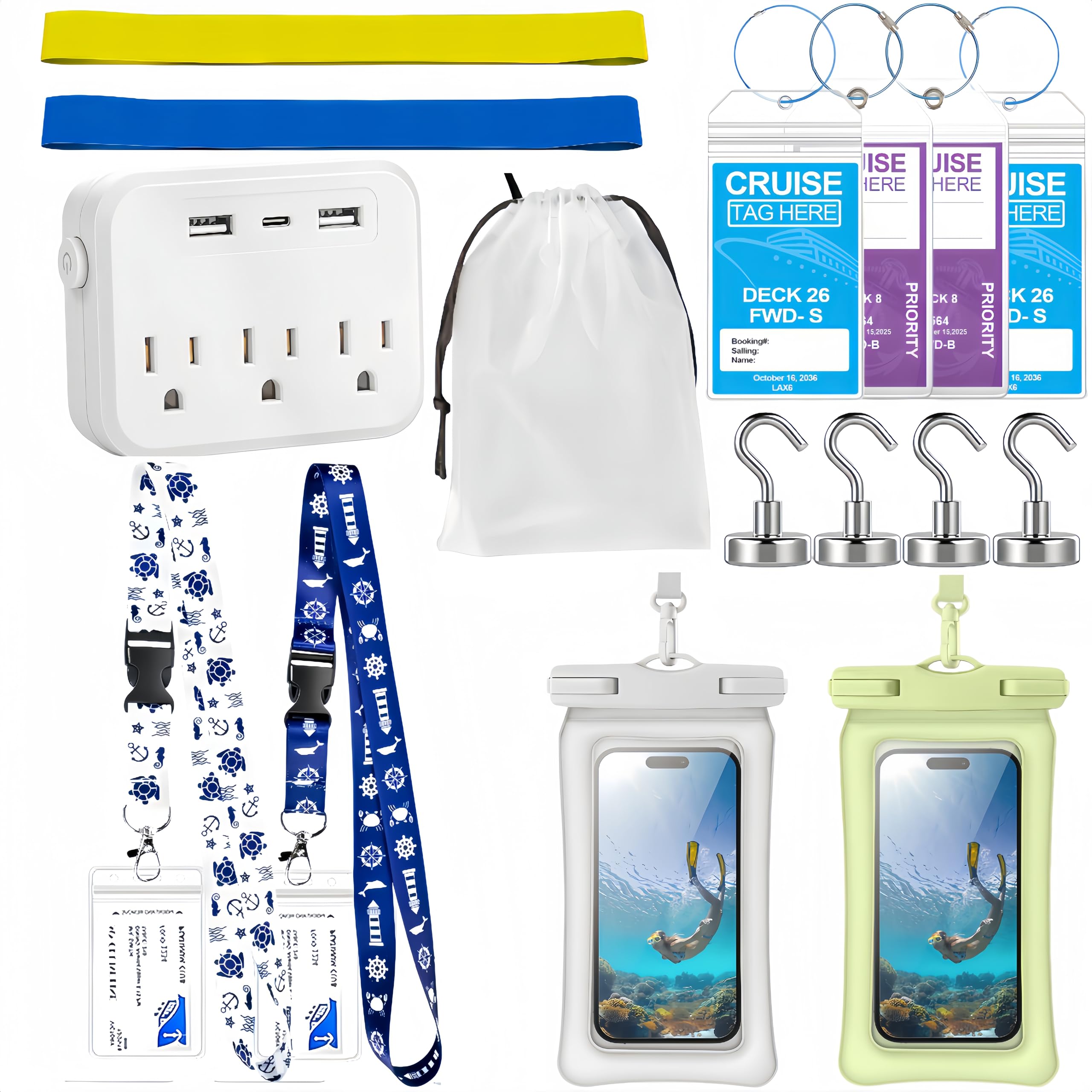 Photo 1 of whcusmm 16-Piece Cruise Essentials Kit with Non-Surge Power Strip