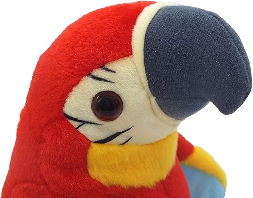 Miniatura 7 de Juguete de peluche de loro parlante, repite lo que dices, juguetes divertidos de peluche para niños, regalo de cumpleaños, juguete de animales de