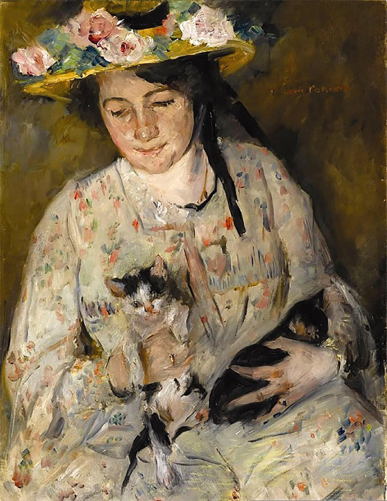 ARTXLXXBN Famous Painting Canvas Artwork Graffiti Print Unbekanntes Bild by Lovis Corinth Portrait Canvas Image for Home Decor 60x90cm