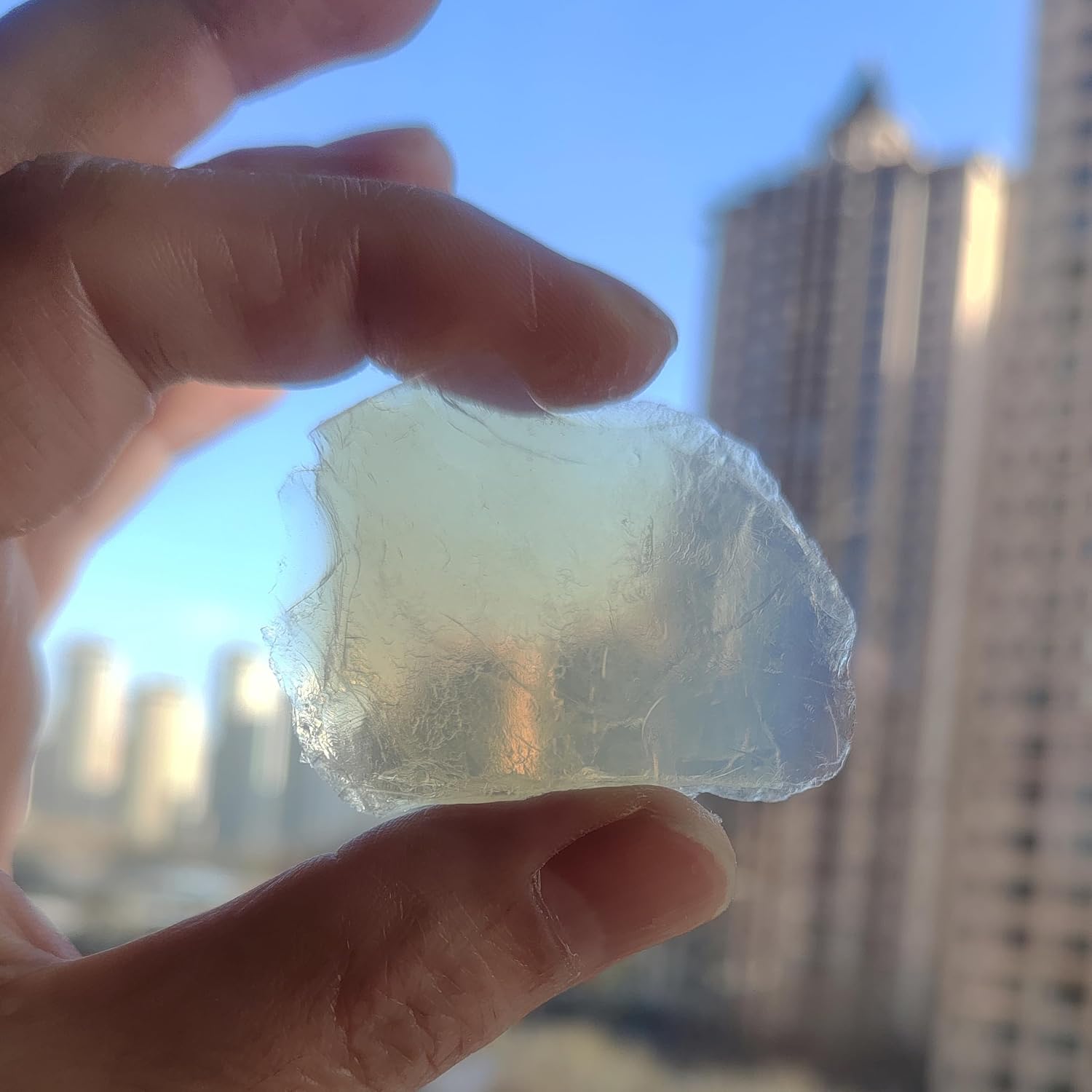 160ml Aerogel Blocks Airgel Granules Aerogel Particle (Frozen Smoke Blue Smoke) The lightest Solid in The World NASA Insulation Material 20-50mm