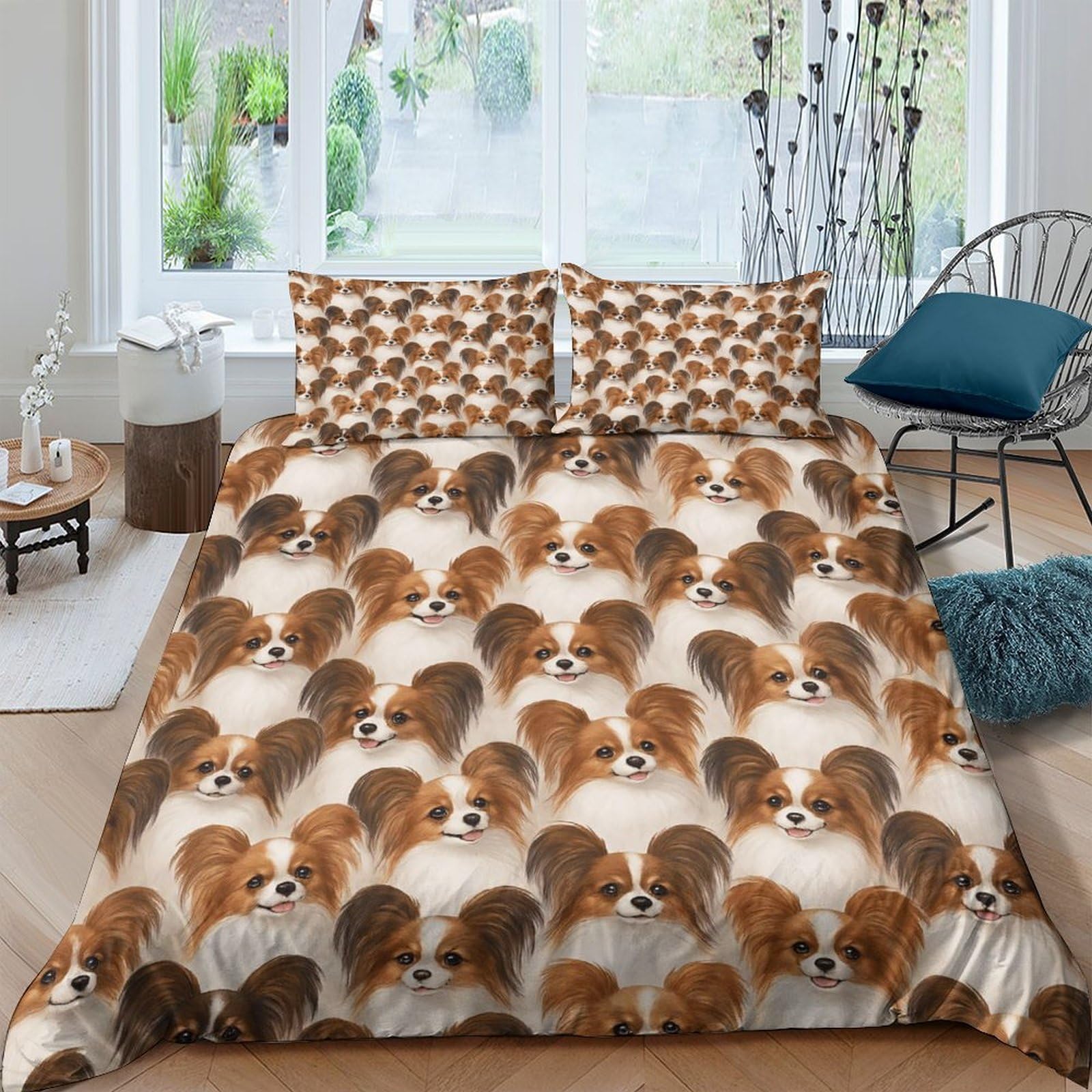 Ctjqhvkz Style-7 3D Printed Pomeranian Dog Pattern Fitted Sheet Microfiber Soft Bed Cover For Bedroom Guestroom Mattress Protection Single（135X200cm）