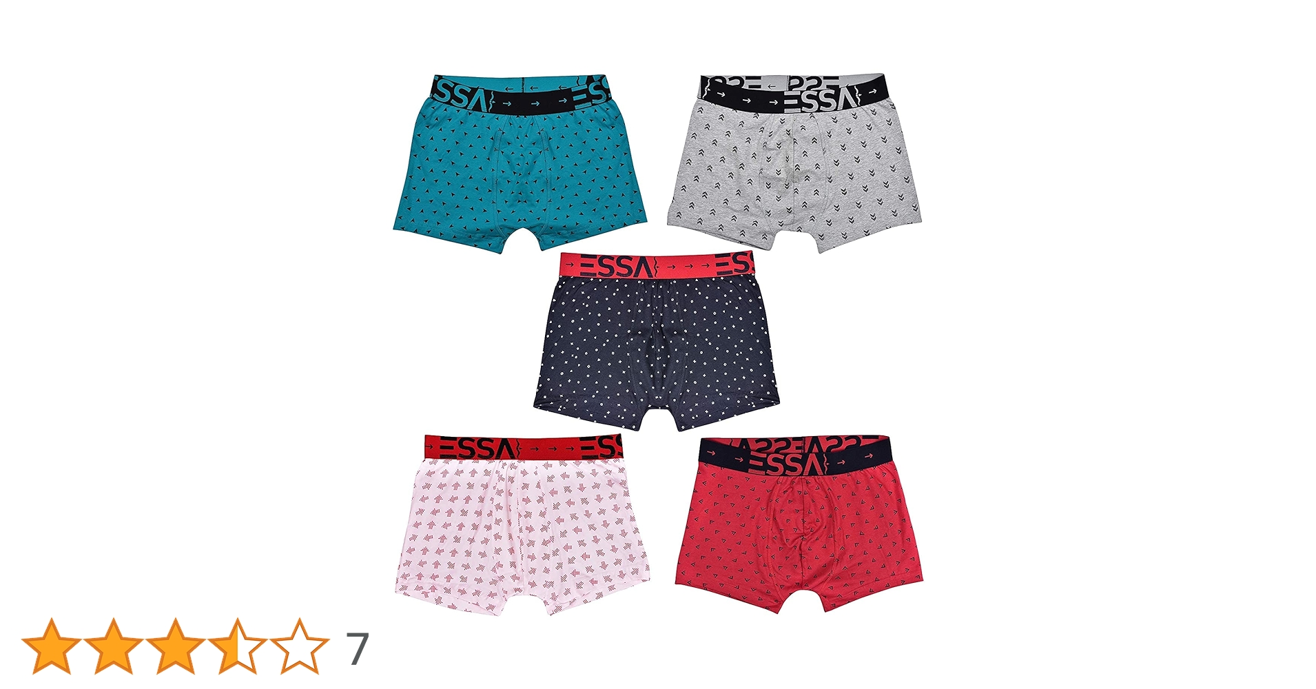 Buy ESSA Cotton Assorted Prints Men's Trunks - Pack of 5 MR.GUY105